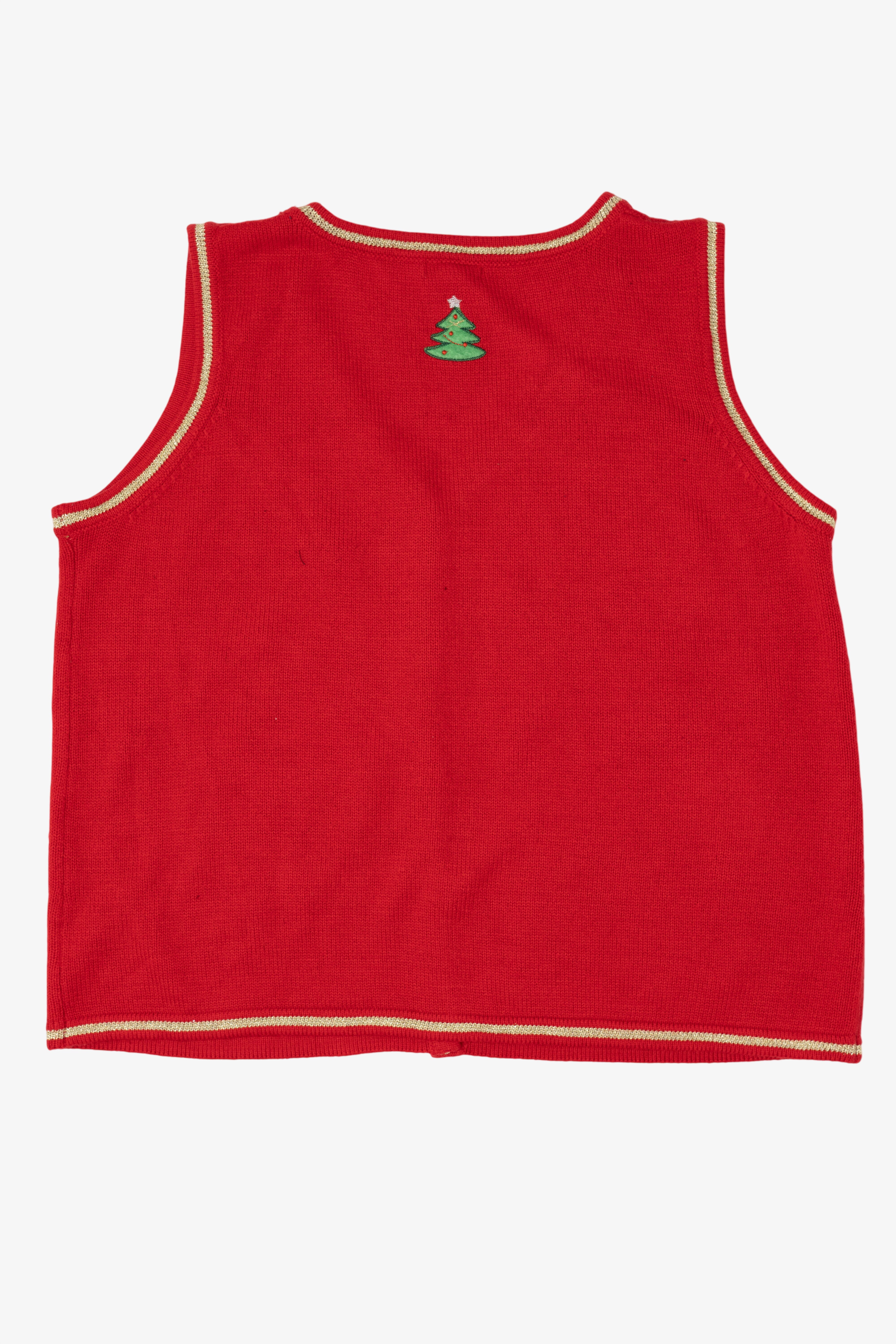 Vintage Red White Stag Ugly Christmas Vest (1990s)
