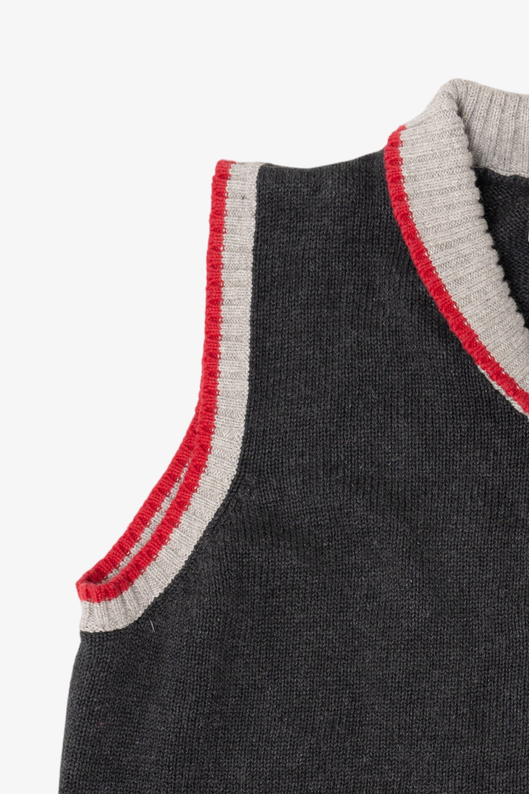 Vintage Dark Gray Field Gear Ugly Christmas Vest (1990s)