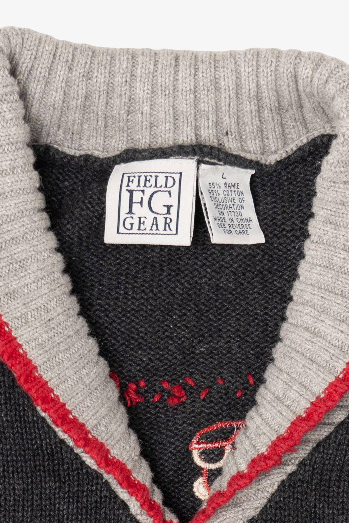 Vintage Dark Gray Field Gear Ugly Christmas Vest (1990s)