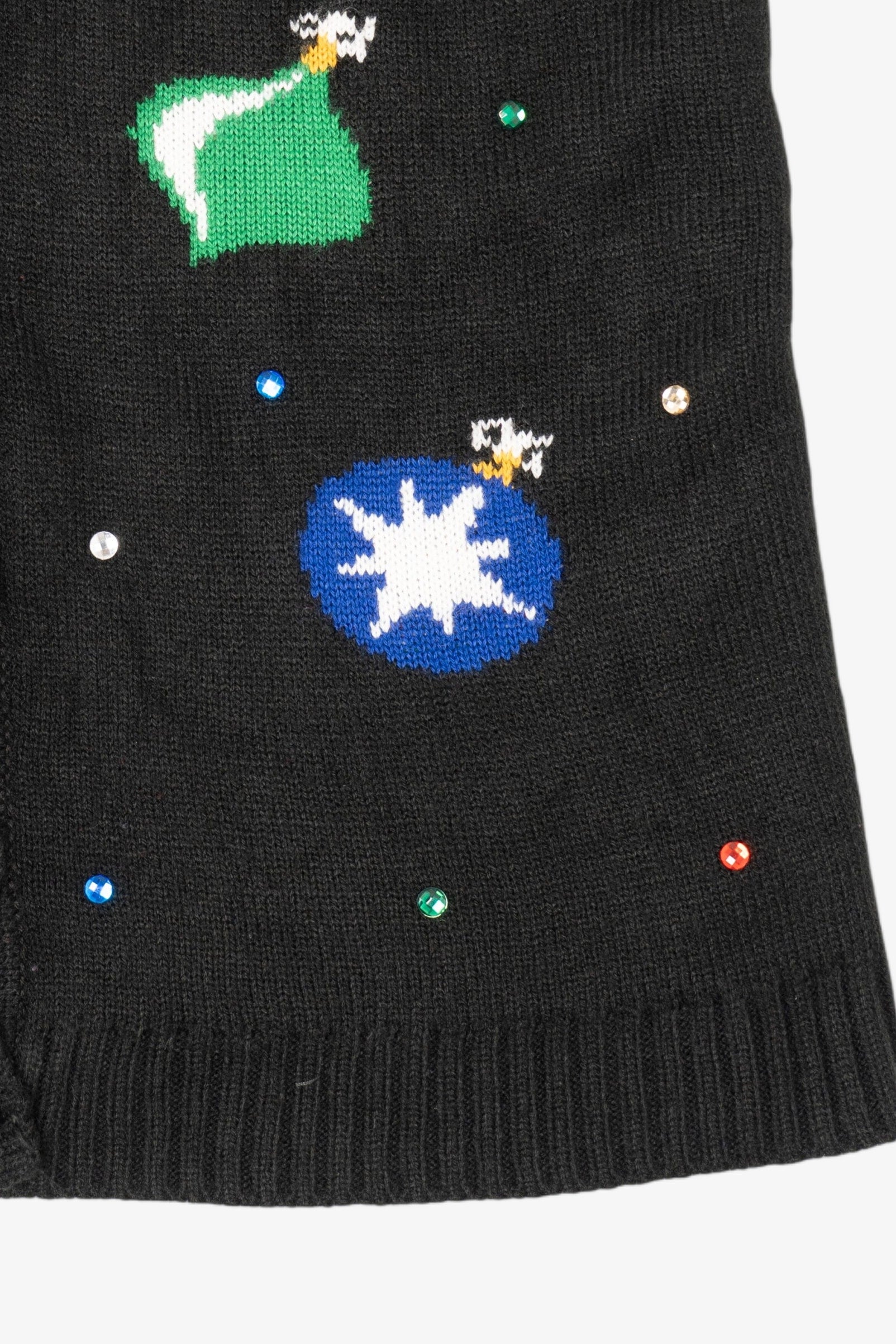 Vintage Black Xhilaration Ornaments Ugly Christmas Vest (1990s)