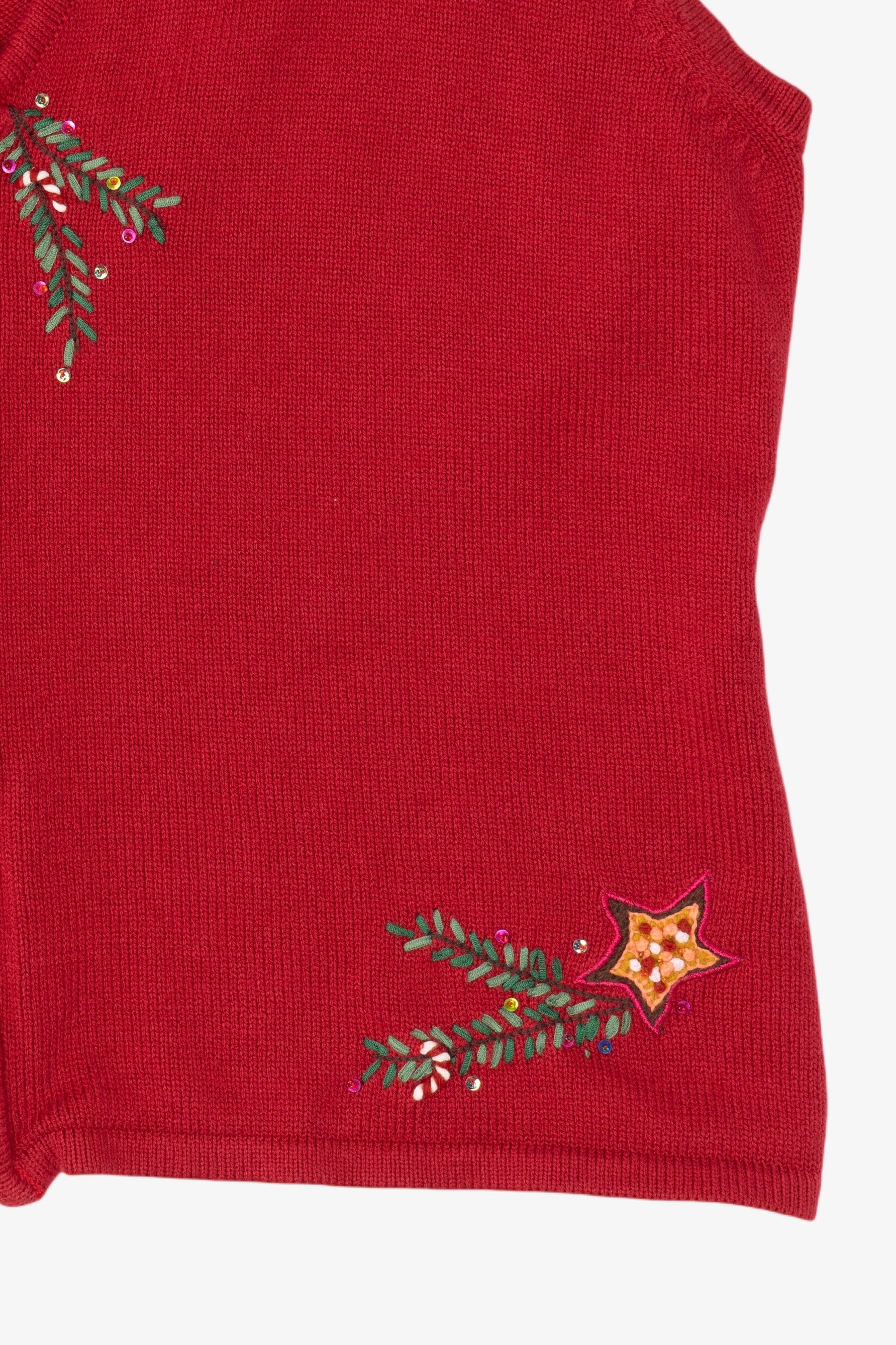 Vintage Red Merry & Bright Ugly Christmas Vest (2000s)