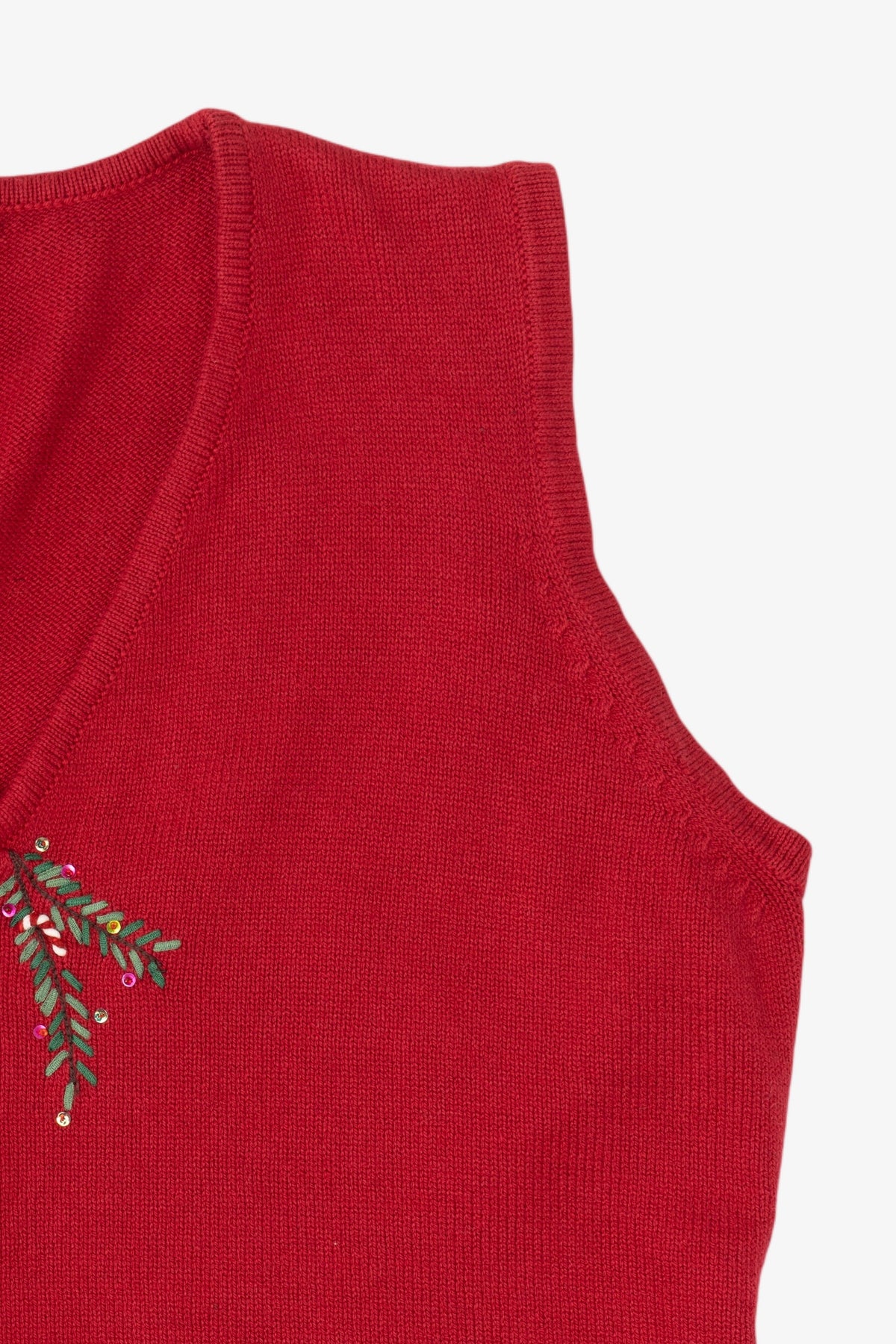 Vintage Red Merry & Bright Ugly Christmas Vest (2000s)