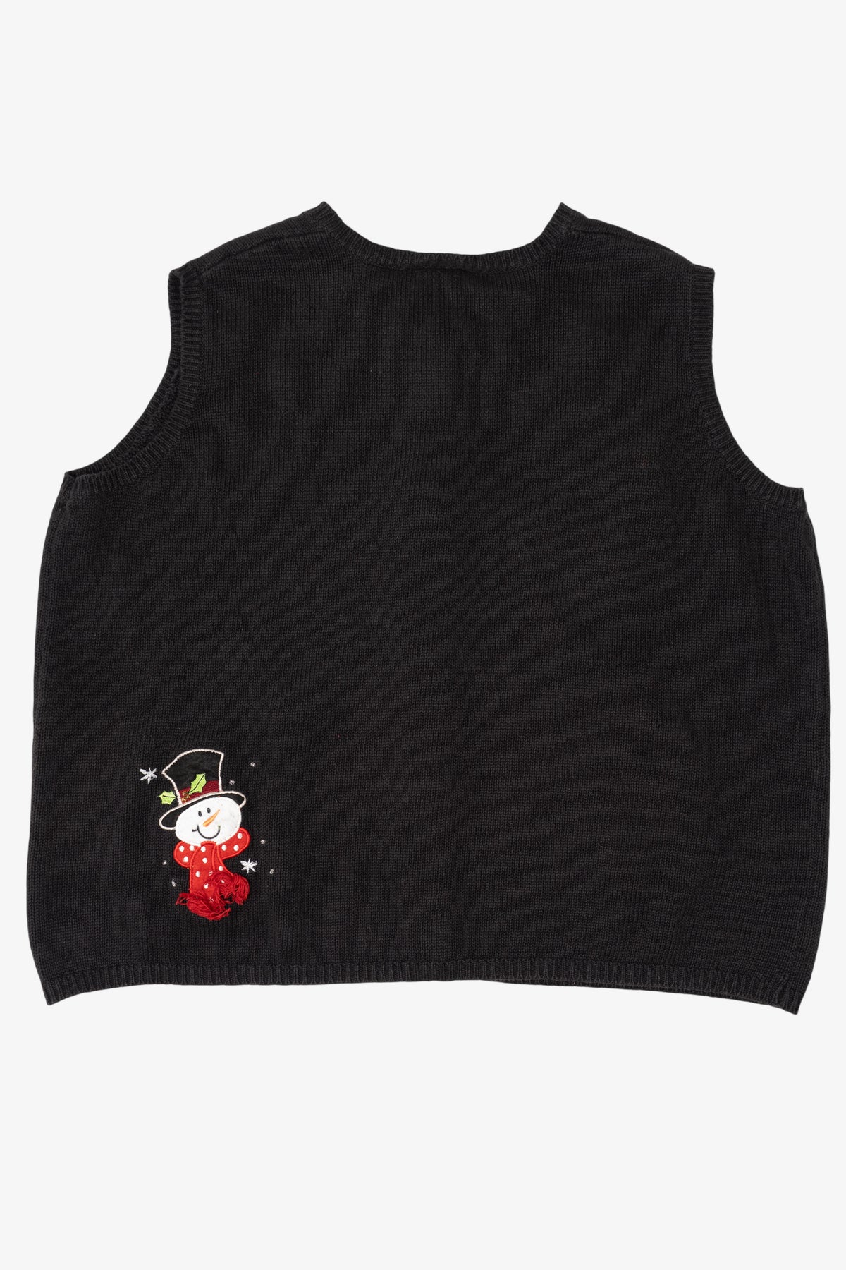 Vintage Black Holiday Editions Snowmen Ugly Christmas Vest (2000s)