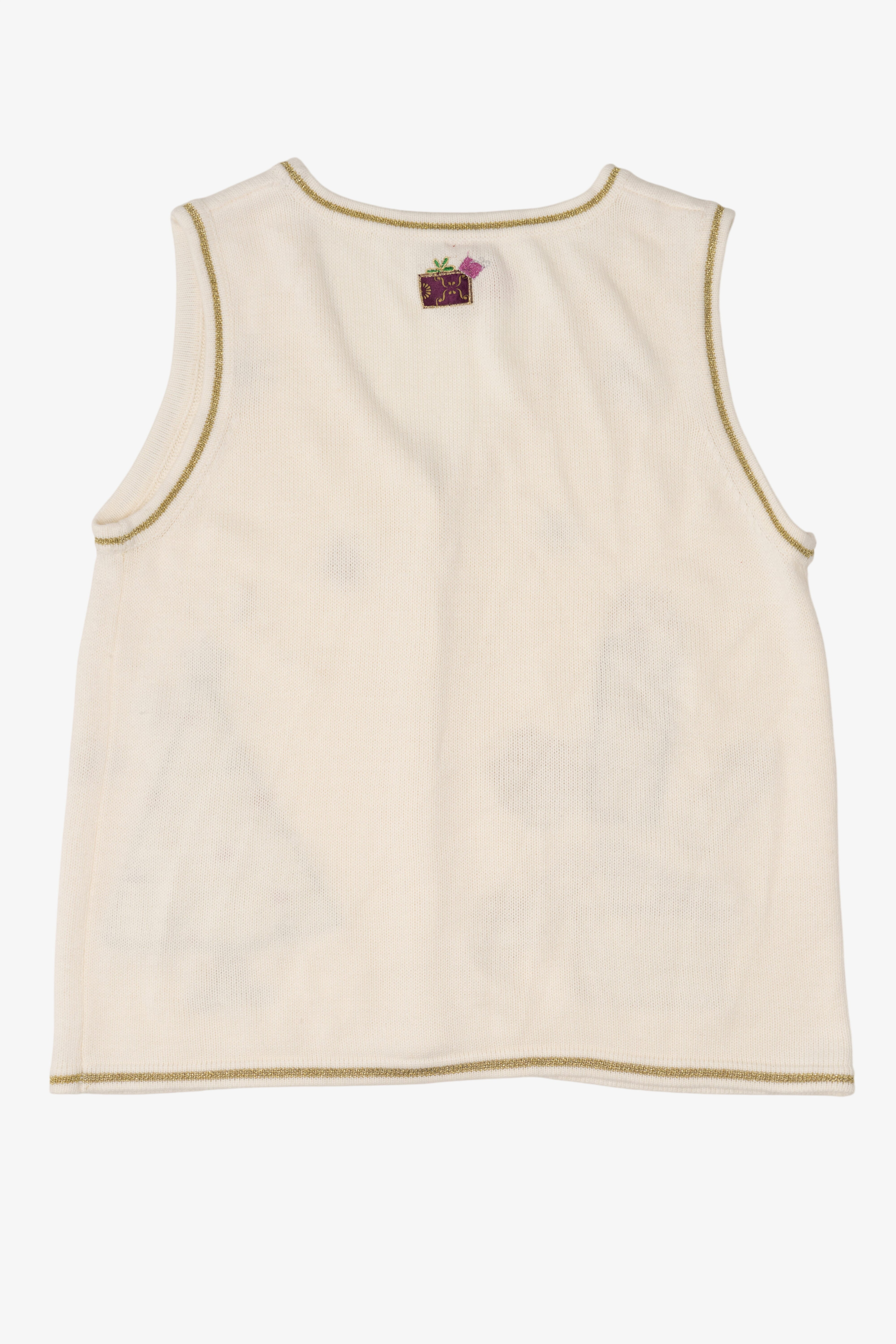 Vintage White Presents Ugly Christmas Vest (2000s)