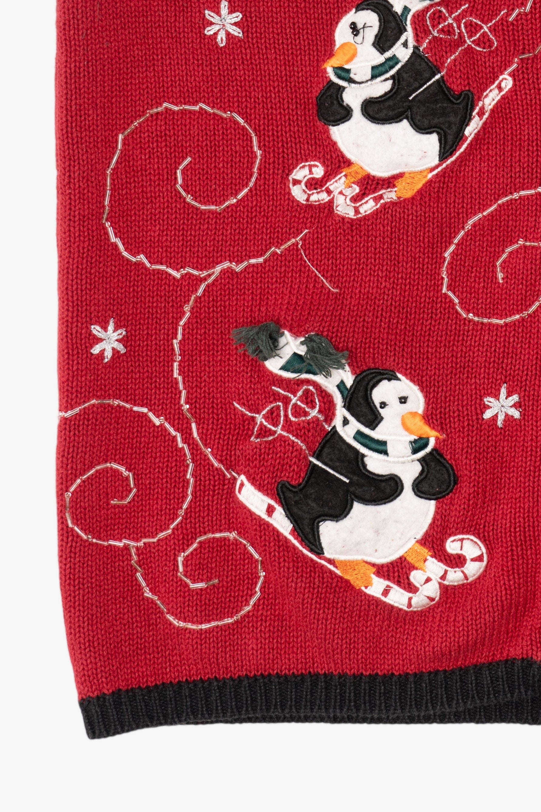 Vintage Red Penguins Ugly Christmas Vest (1990s)
