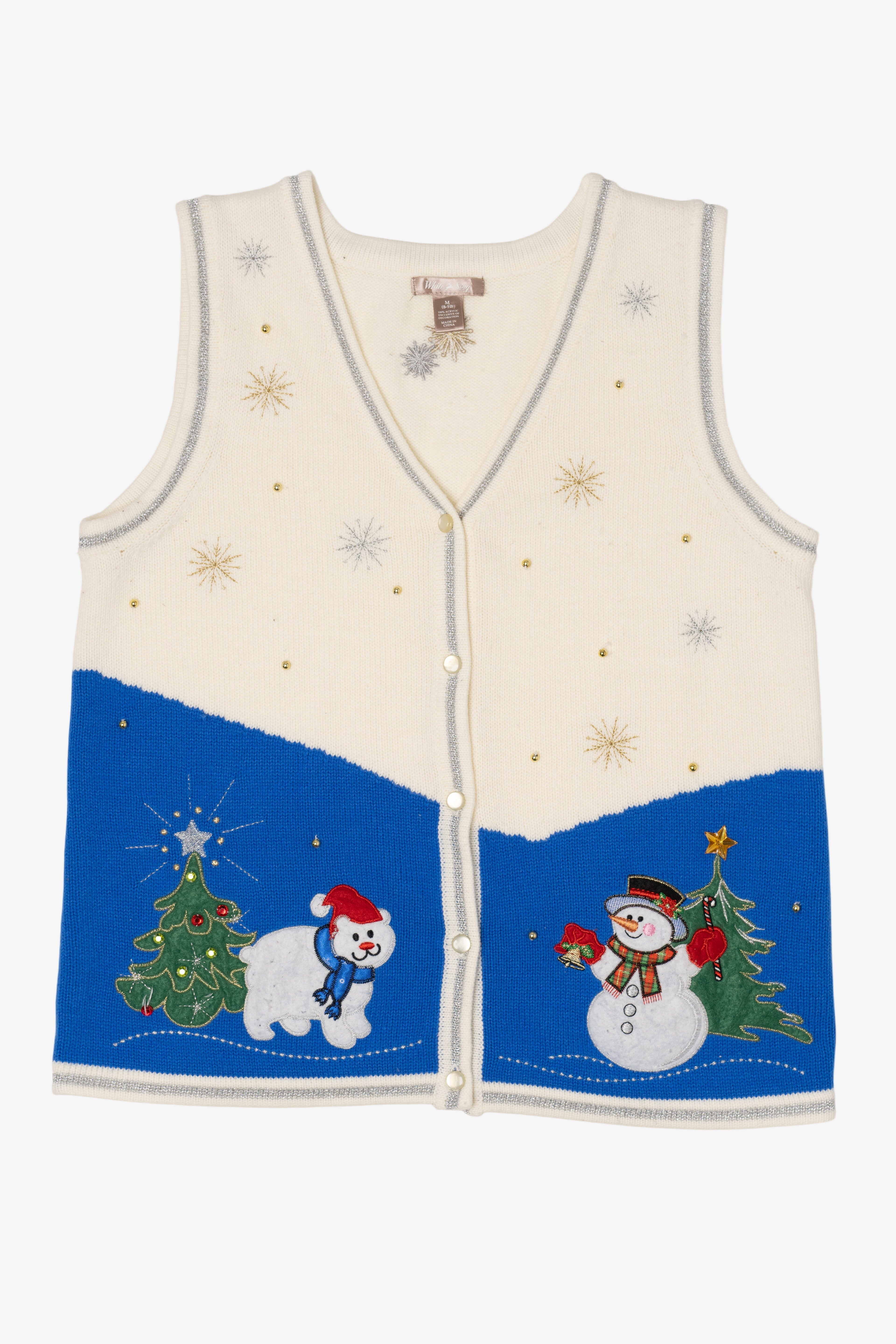 Vintage White Stag Ugly Christmas Vest (2000s)