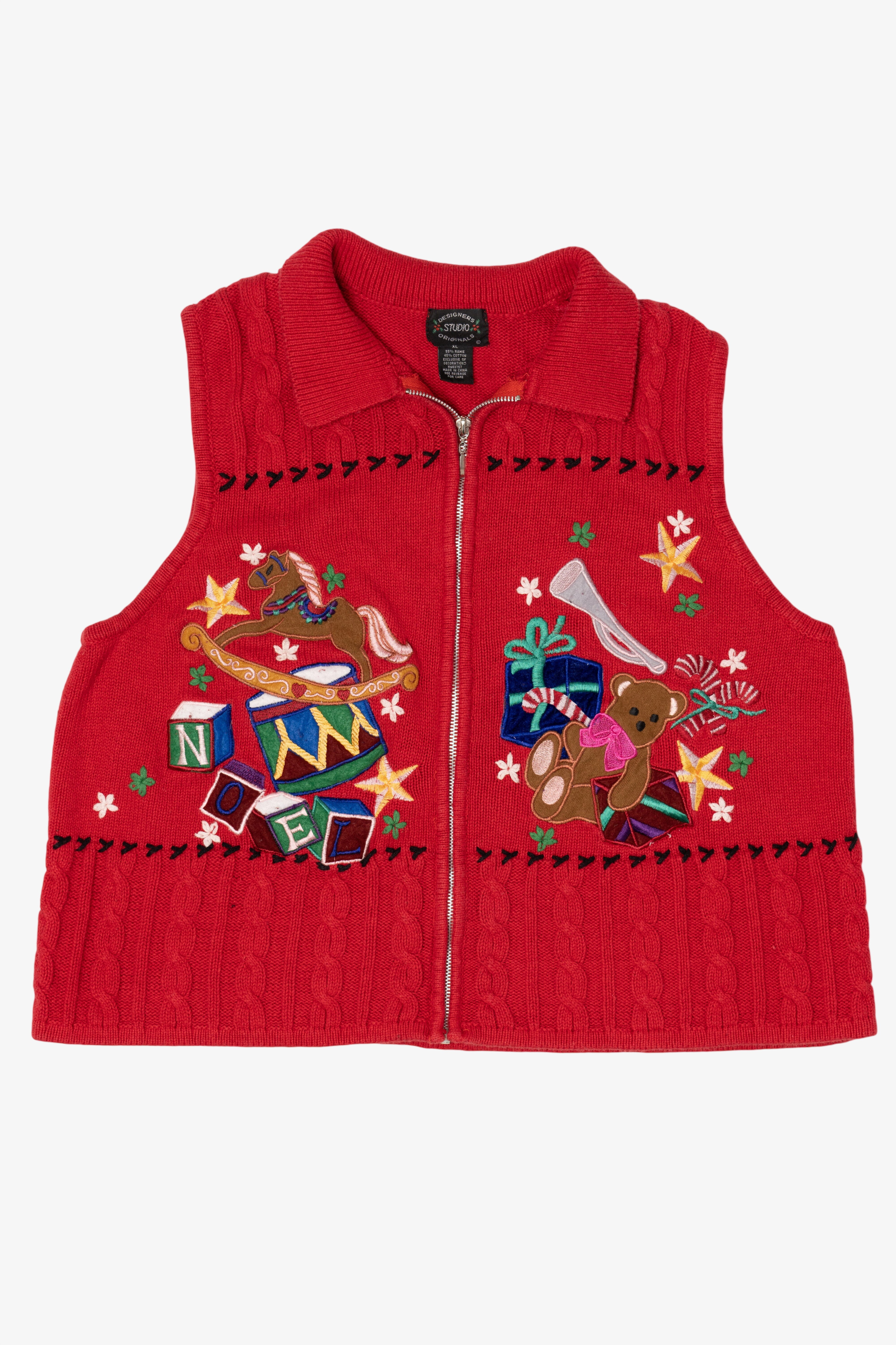 Vintage Red Designers Studio Originals Toys Ugly Christmas Vest (1990s)