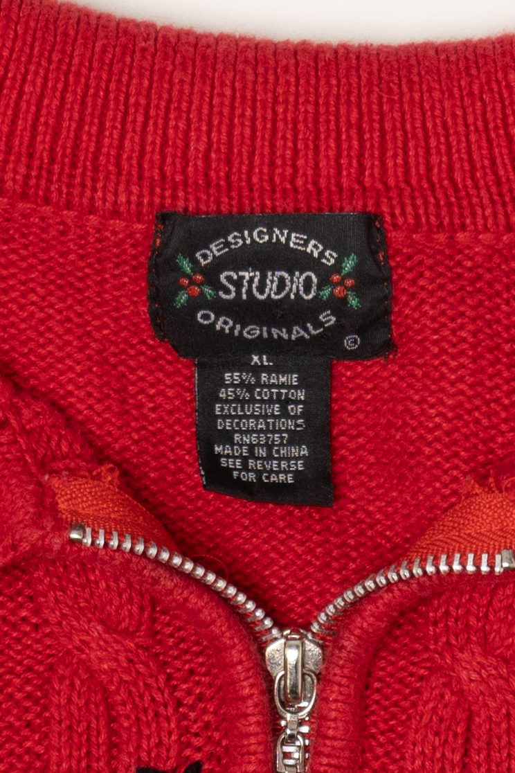 Vintage Red Designers Studio Originals Toys Ugly Christmas Vest (1990s)
