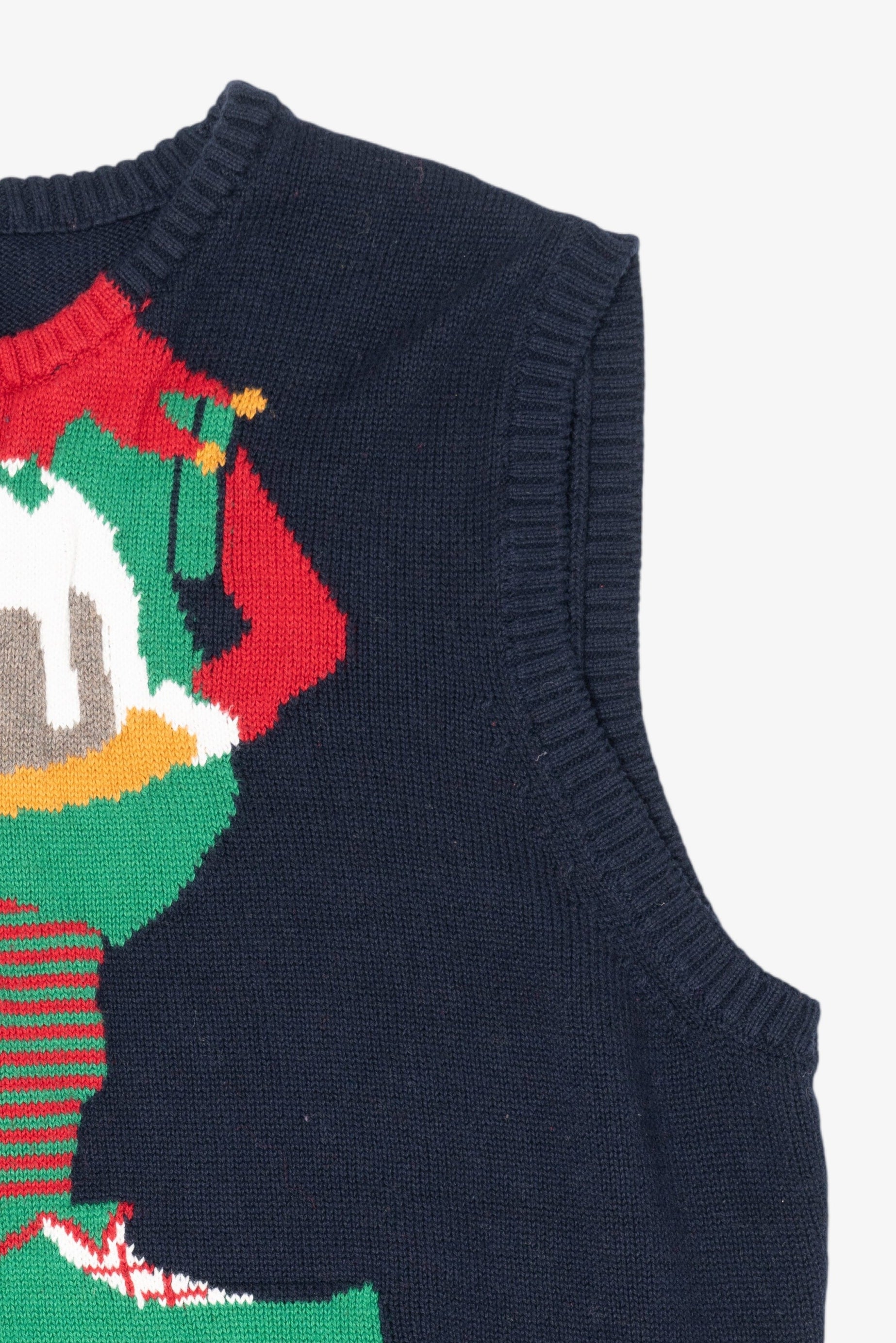 Navy Blue Route 66 Elf Ugly Christmas Vest (2010s)