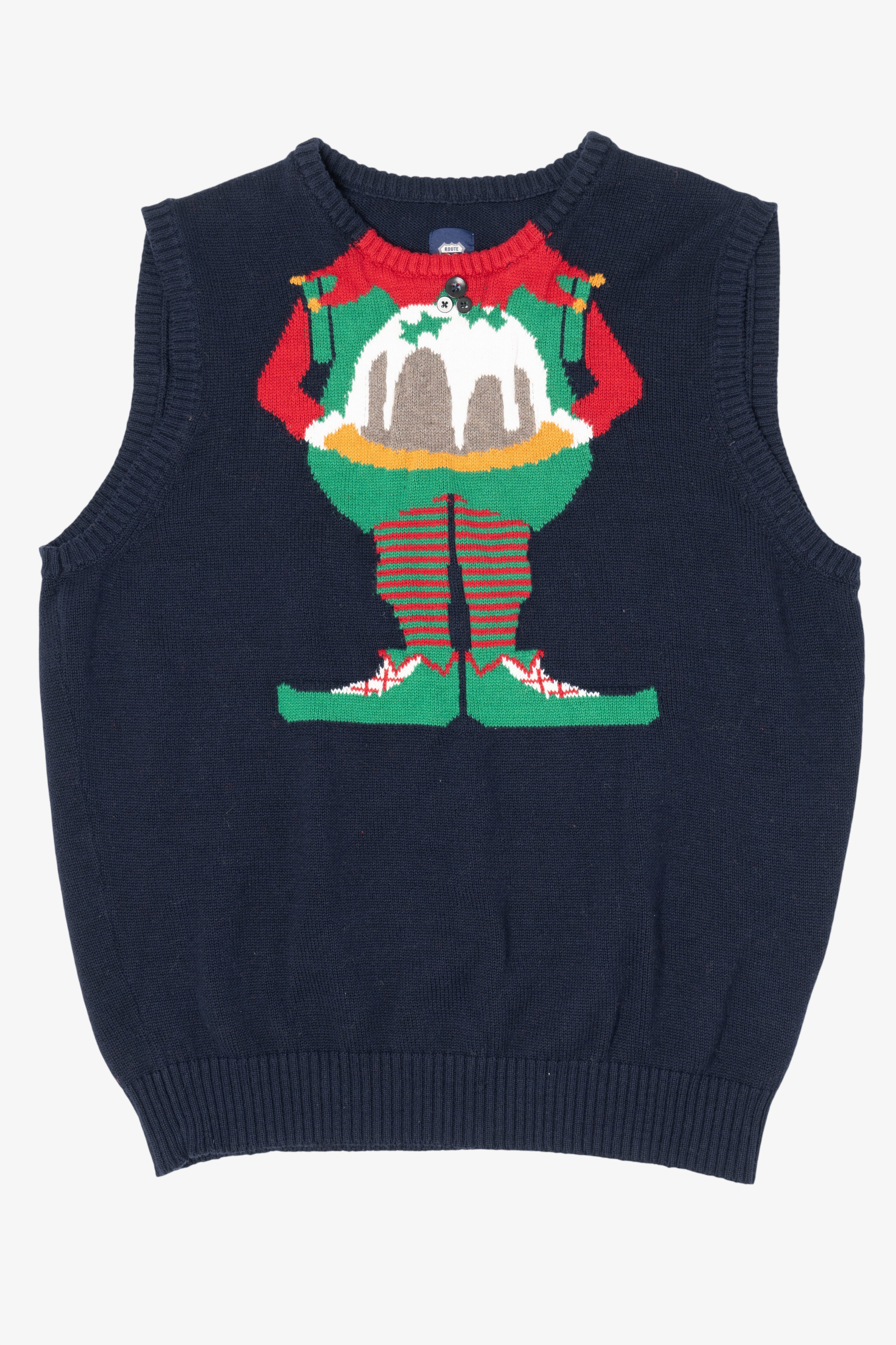 Navy Blue Route 66 Elf Ugly Christmas Vest (2010s)