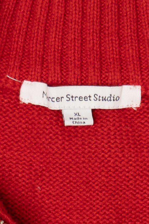 Vintage Red Mercer Street Studio Snowmen Ugly Christmas Vest
