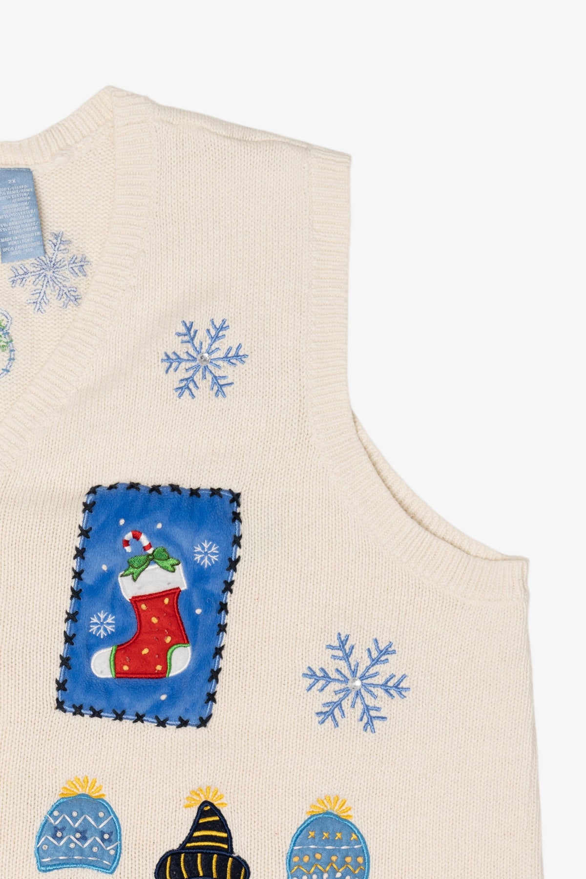 Vintage White Holiday Editions Ugly Christmas Vest (2000s)