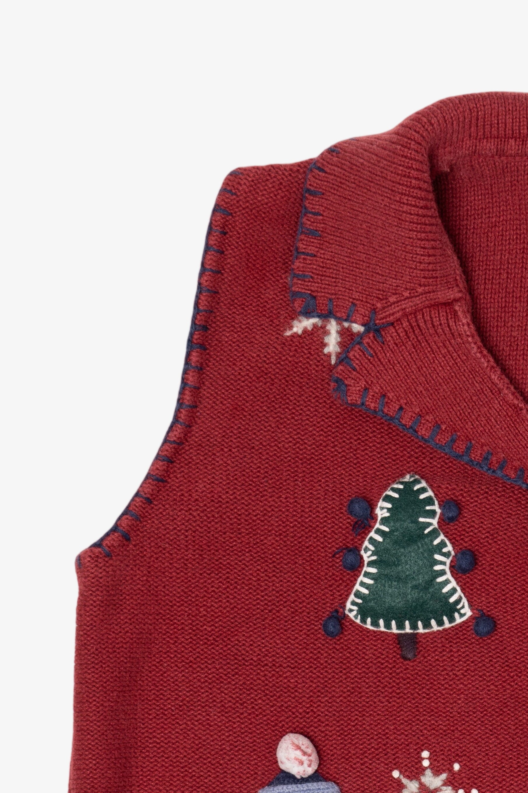 Vintage Red North Crest Ugly Christmas Vest (1990s)