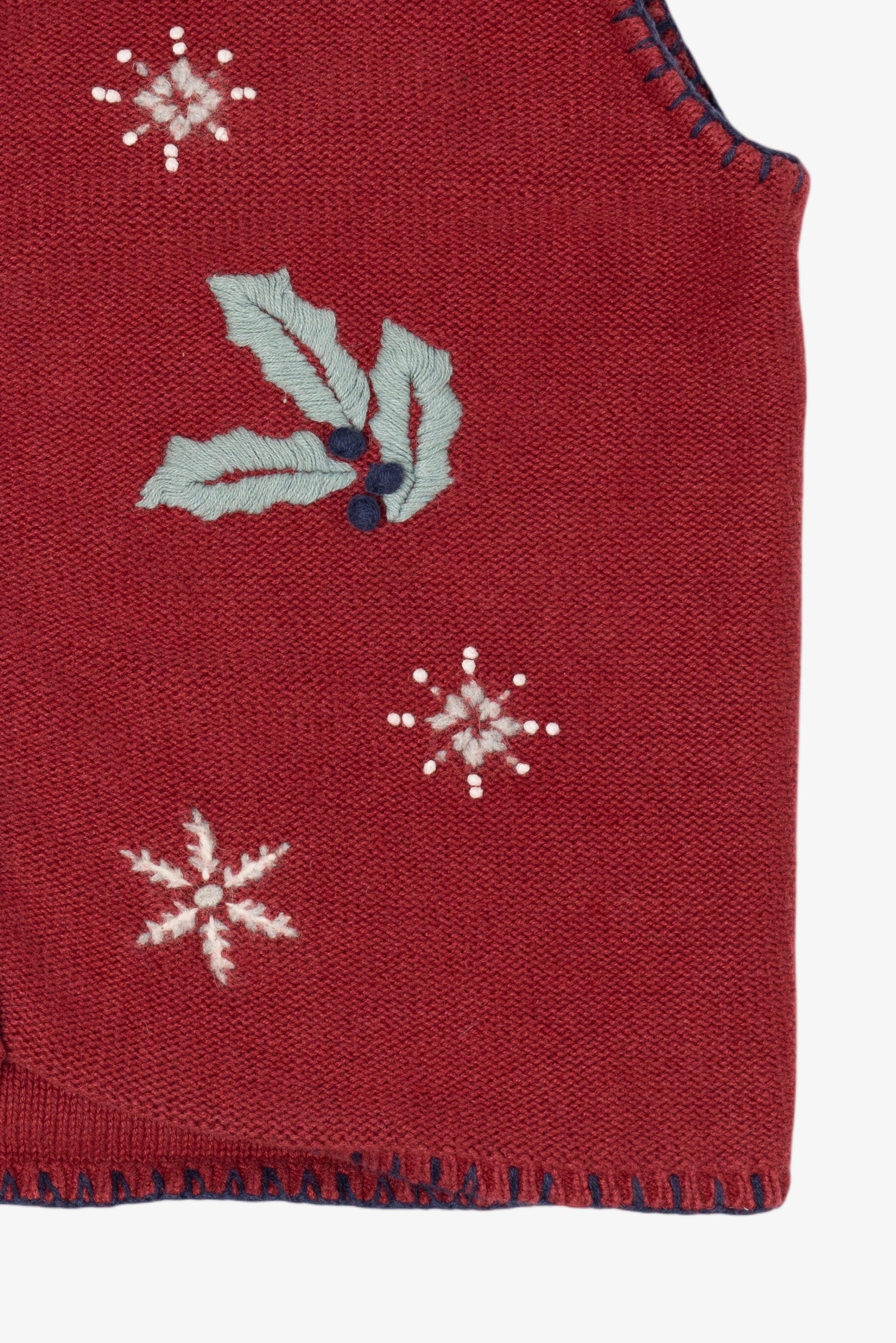 Vintage Red North Crest Ugly Christmas Vest (1990s)