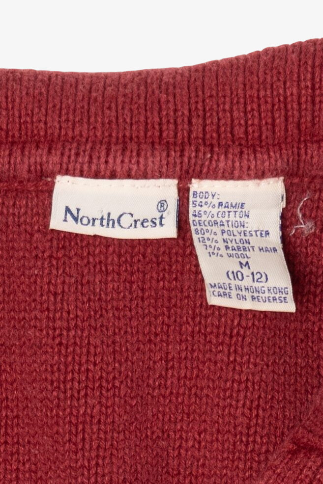 Vintage Red North Crest Ugly Christmas Vest (1990s)