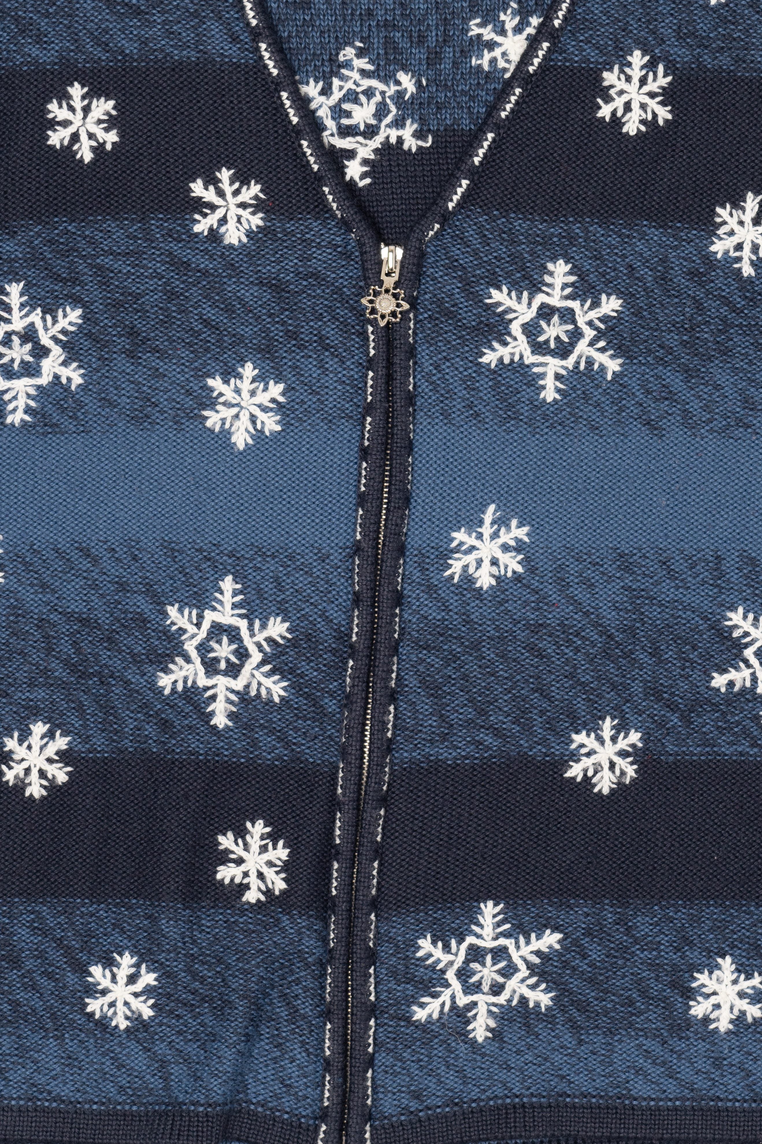Vintage Blue C.J Banks Snowflakes Ugly Christmas Vest (2000s)