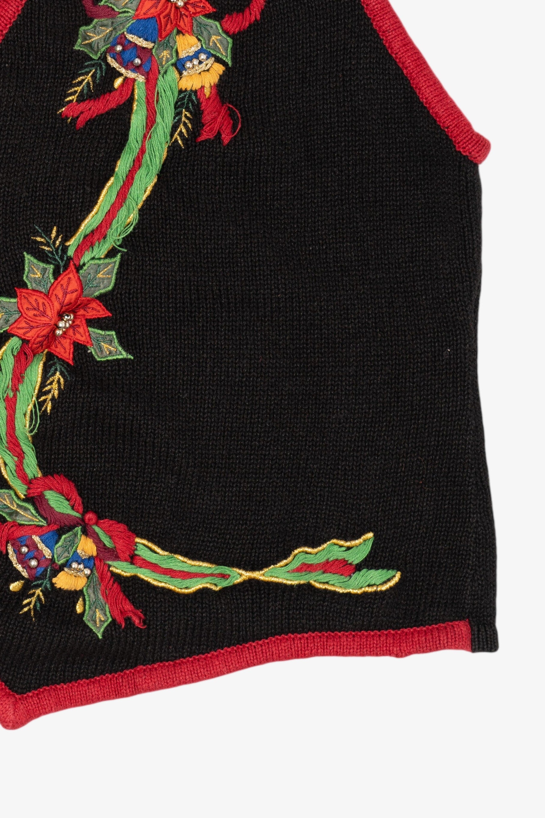 Vintage Black Kathie Lee Ugly Christmas Vest (1990s)