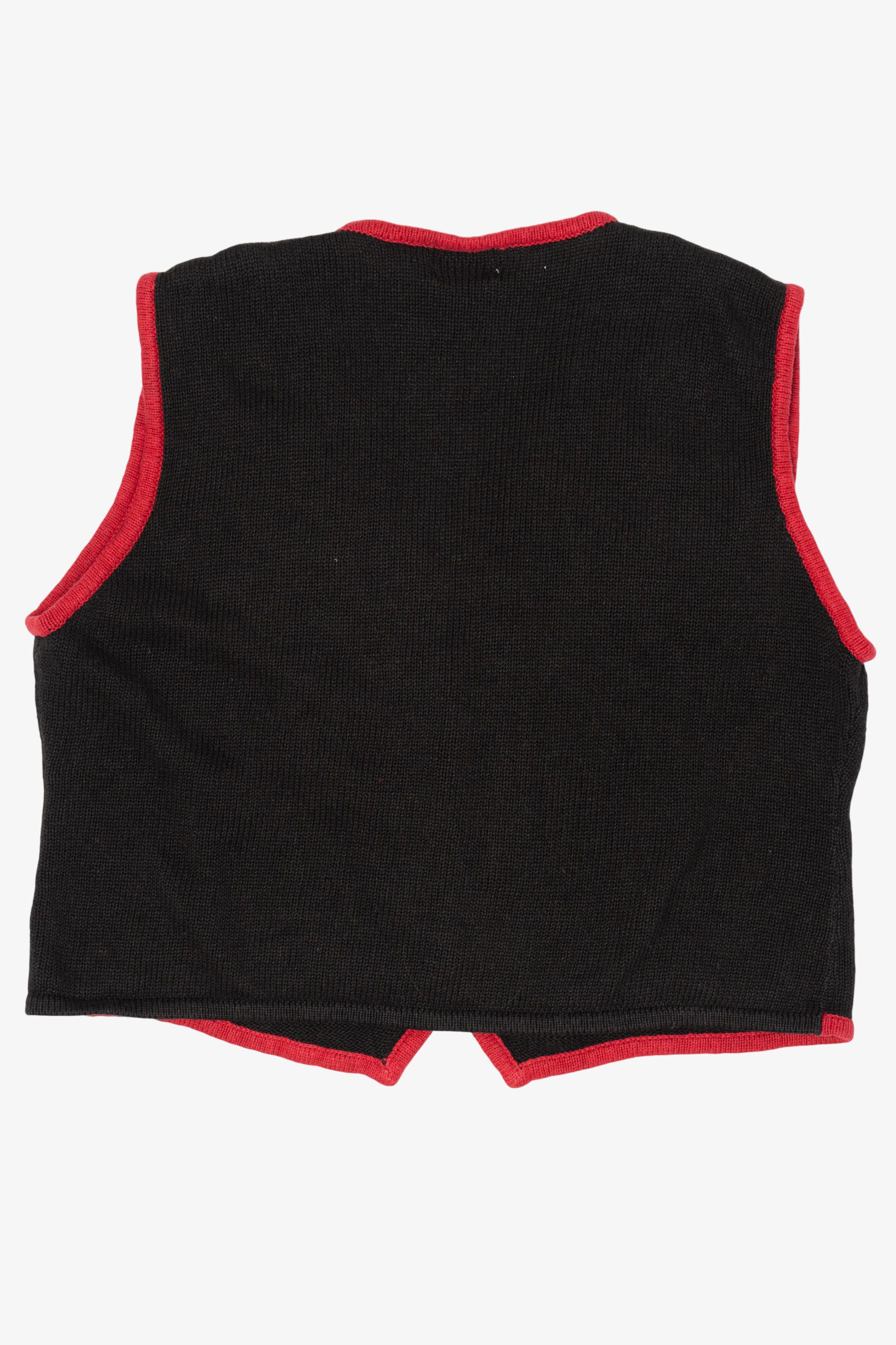 Vintage Black Kathie Lee Ugly Christmas Vest (1990s)