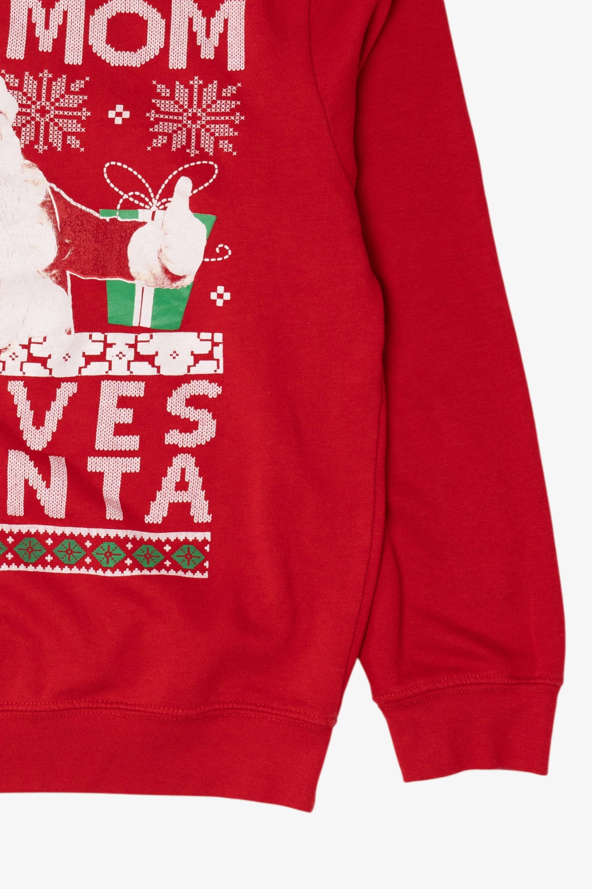 Modern "Your Mom Believes In Santa" Ugly Christmas Sweatshirt (2010s)