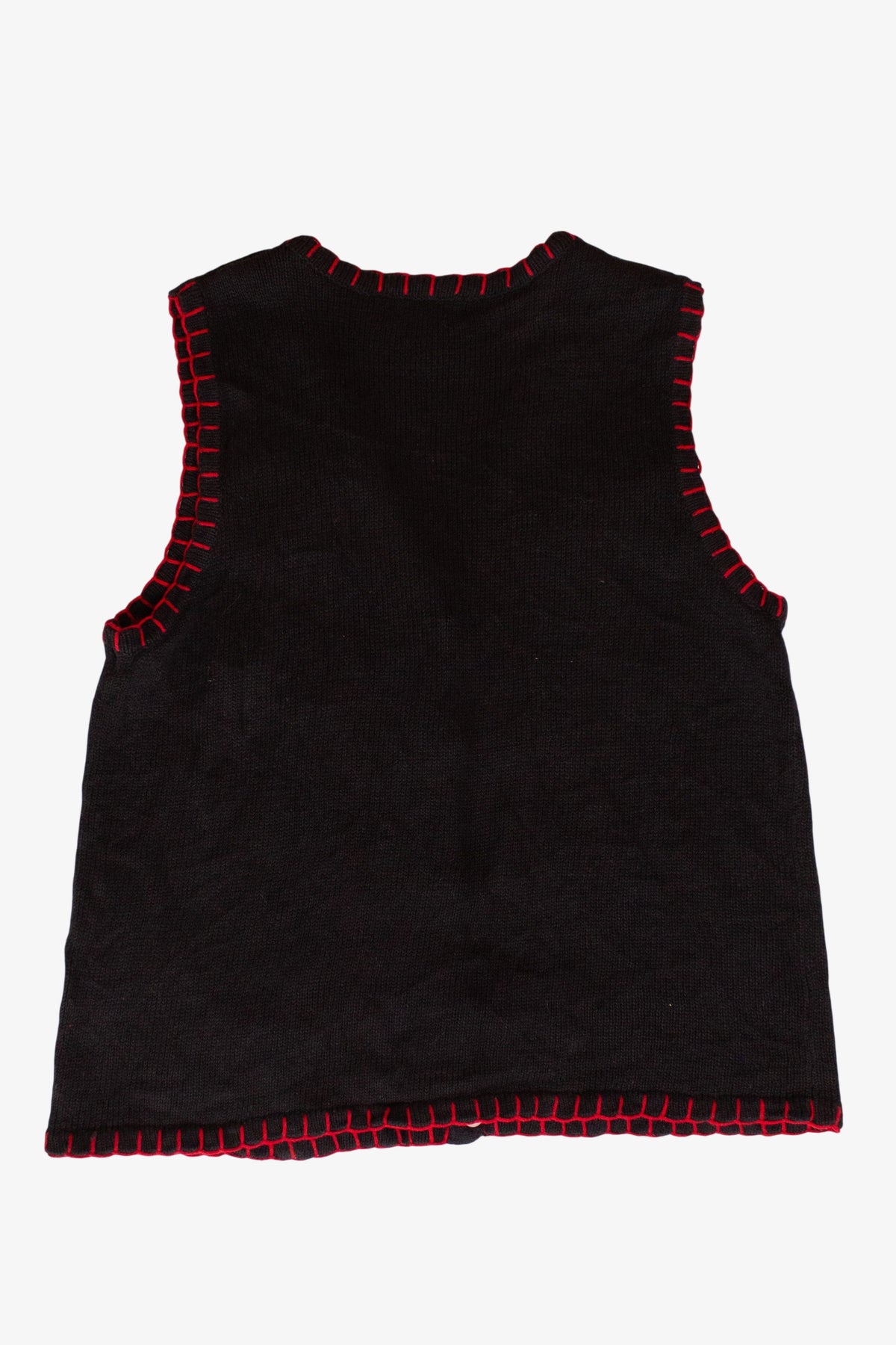 Vintage Black Basic Editions Ugly Christmas Vest (1990s)