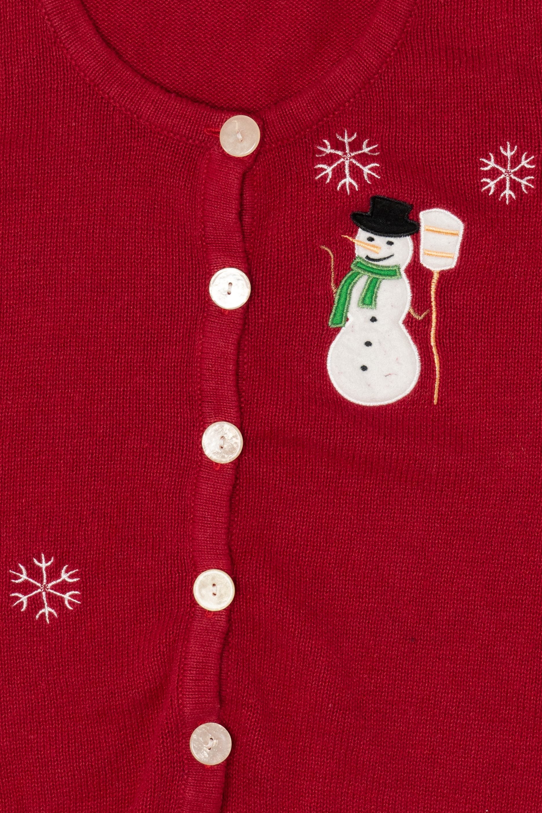 Vintage Red Snowmen Ugly Christmas Vest (2000s)