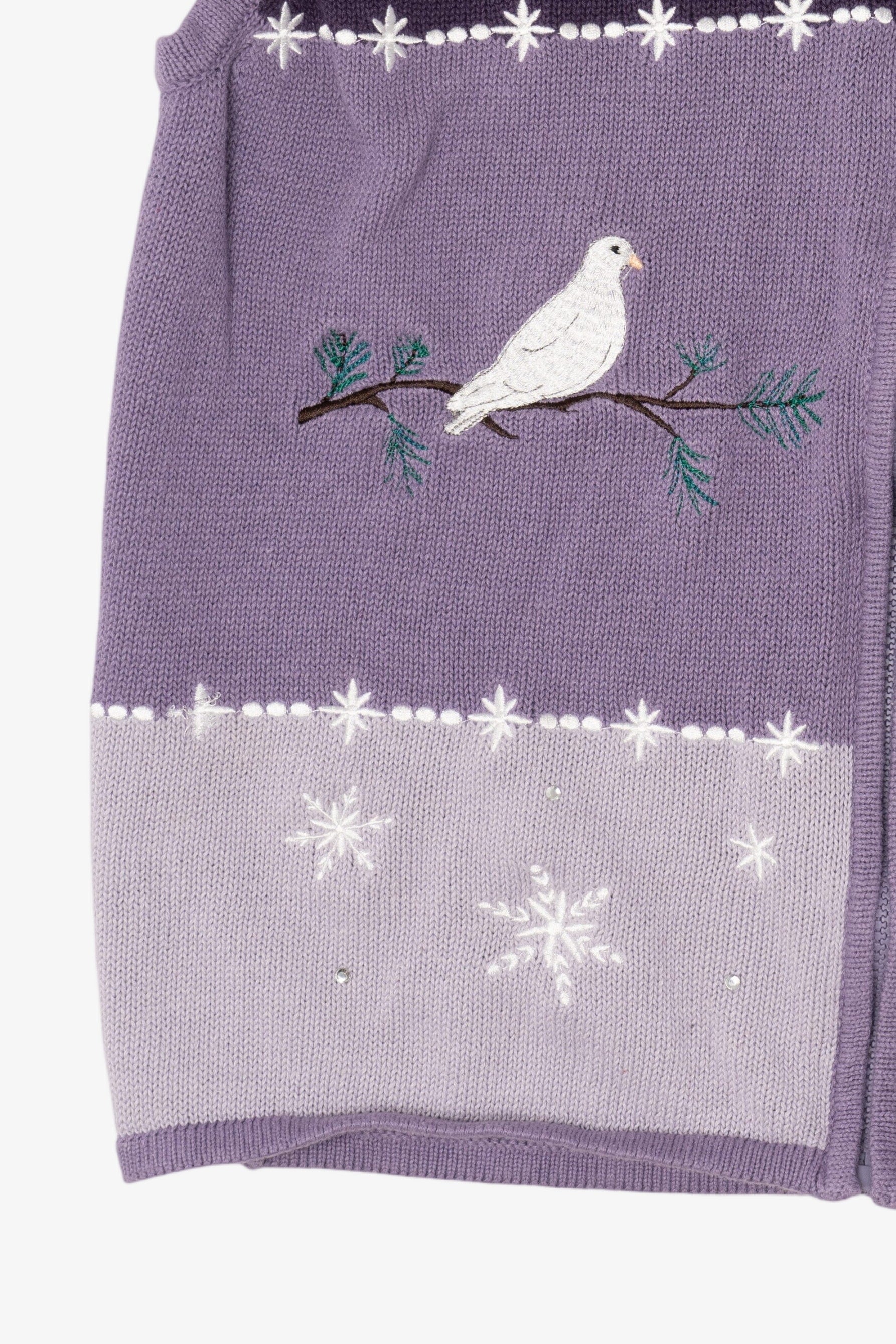 Vintage Purple Blair Doves Ugly Christmas Vest (1990s)