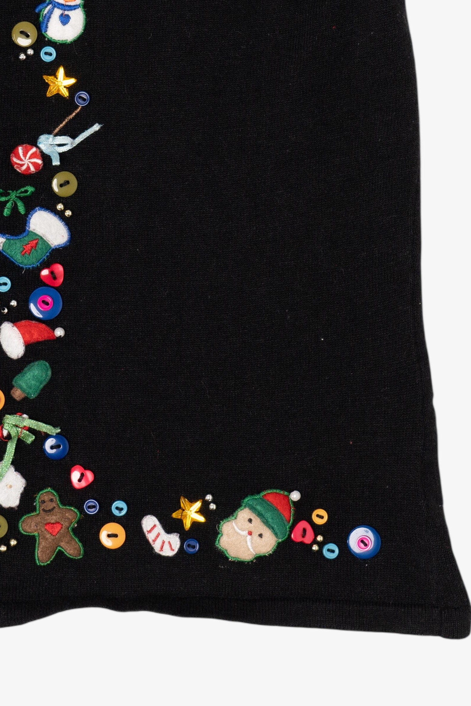 Vintage Black Buttons Ugly Christmas Vest (1990s)