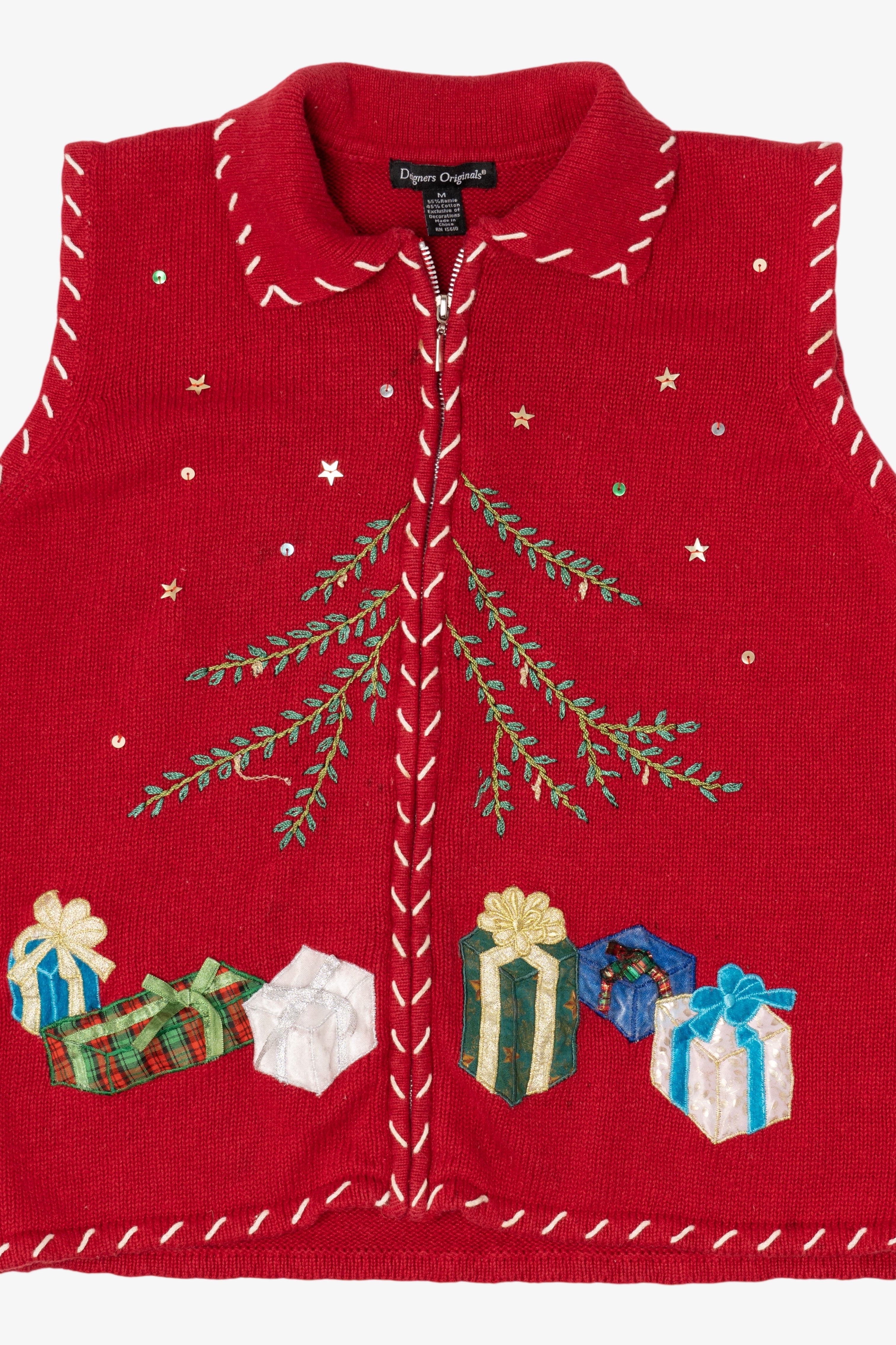 Vintage Red Designers Originals Presents Ugly Christmas Vest (1990s)