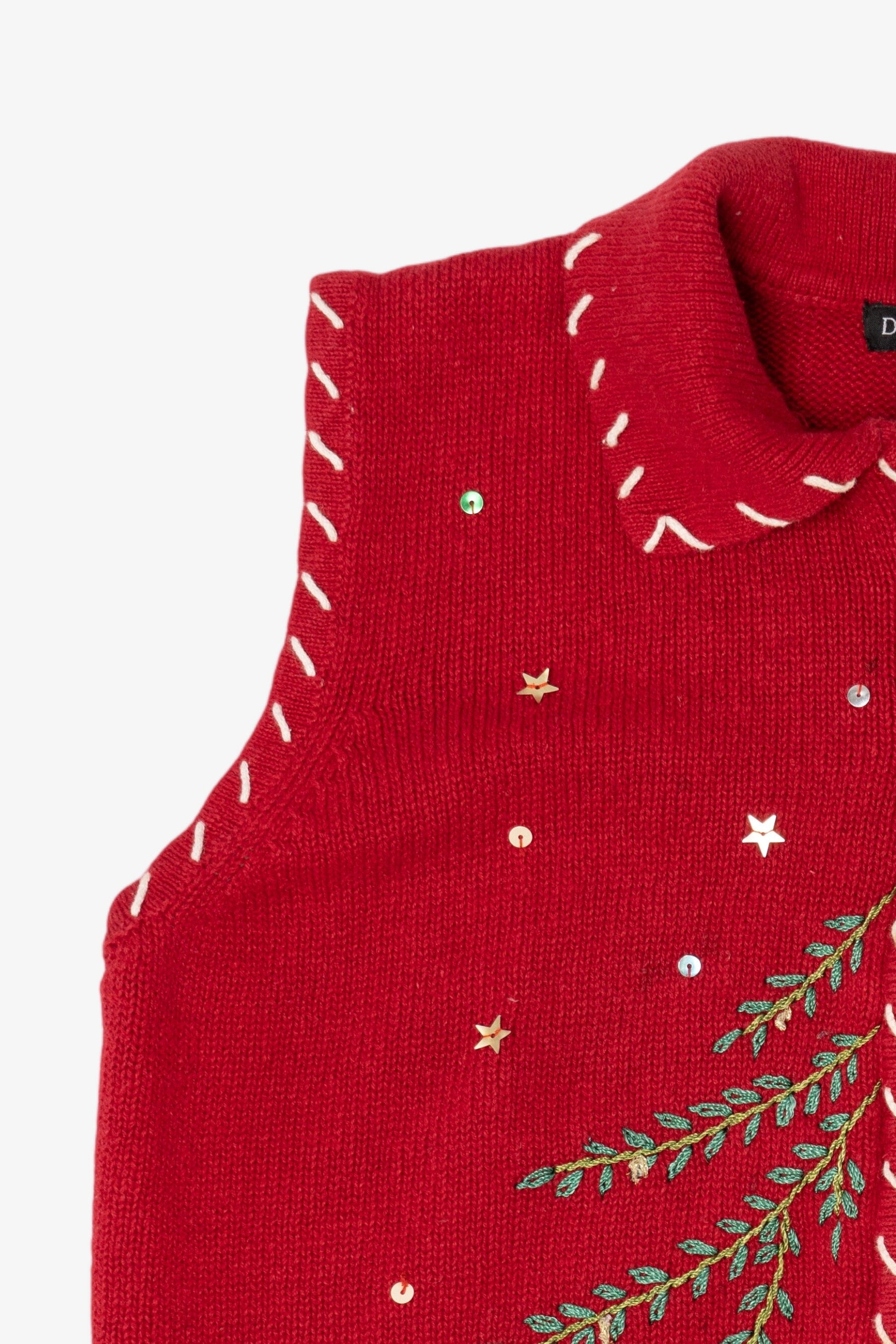 Vintage Red Designers Originals Presents Ugly Christmas Vest (1990s)