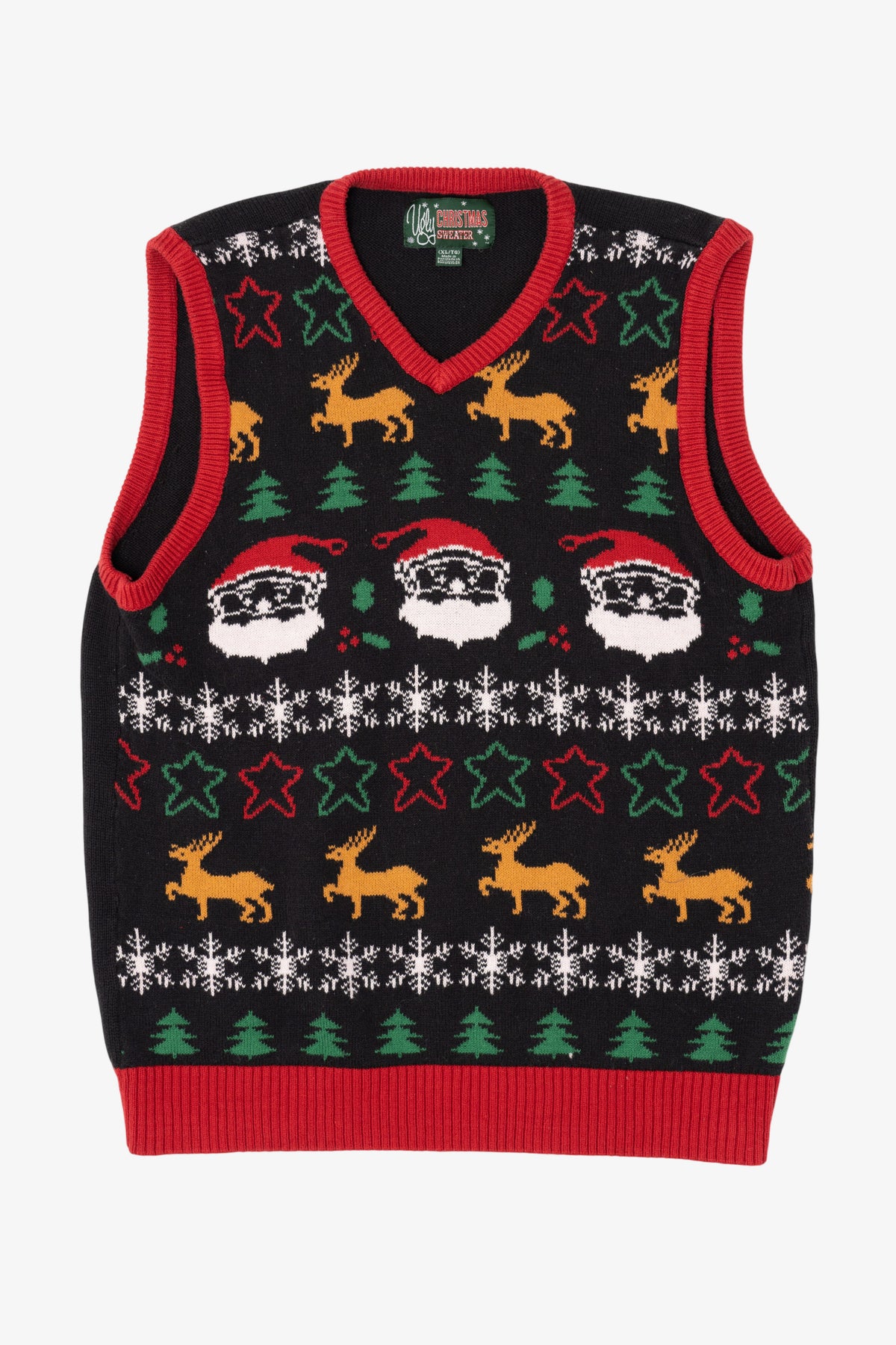 Black Ugly Christmas Sweater Vest (2010s)