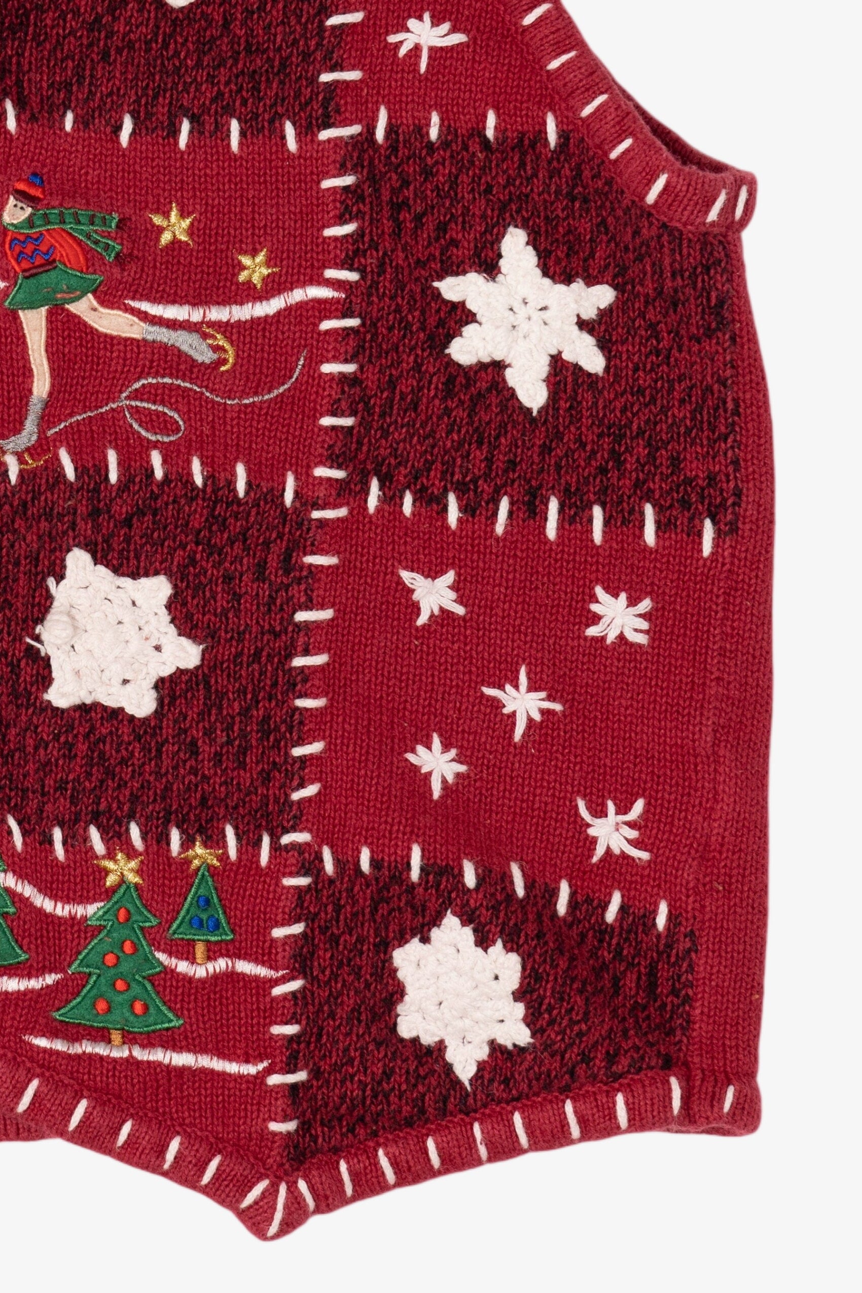 Vintage Red Erika Ugly Christmas Vest (2000s)