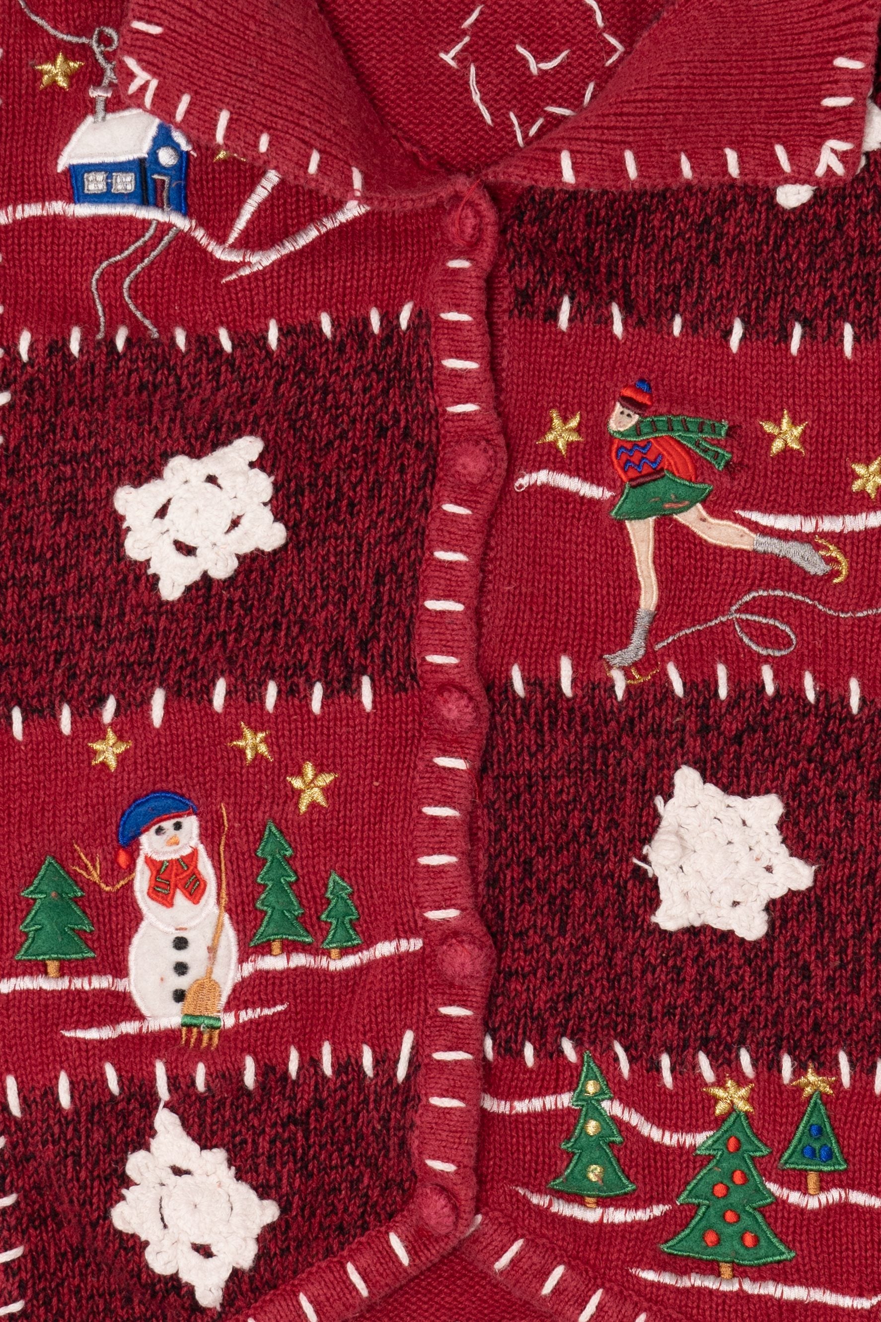 Vintage Red Erika Ugly Christmas Vest (2000s)