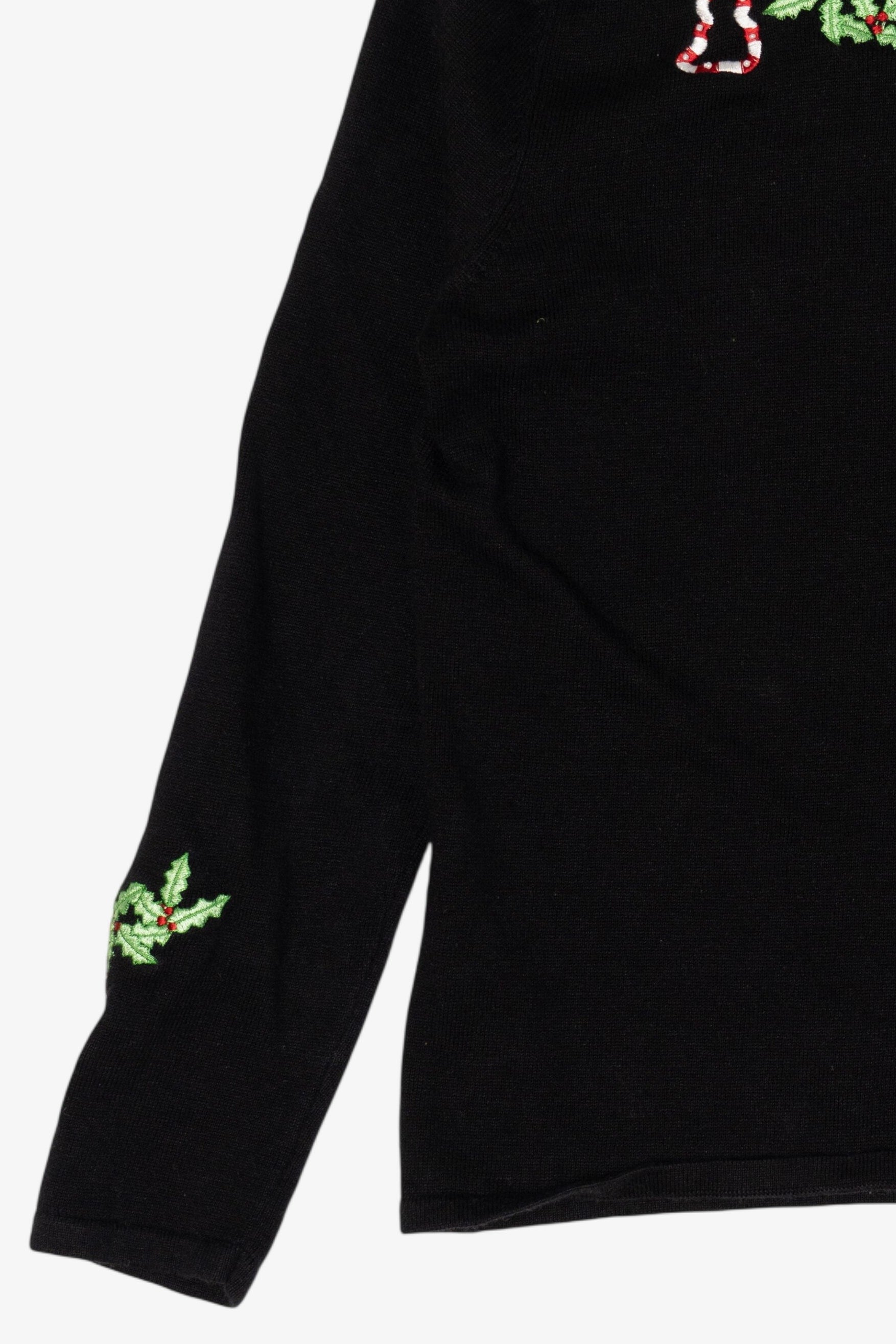 Vintage Black Studio Joy Candy Canes Ugly Christmas Pullover (2000s)
