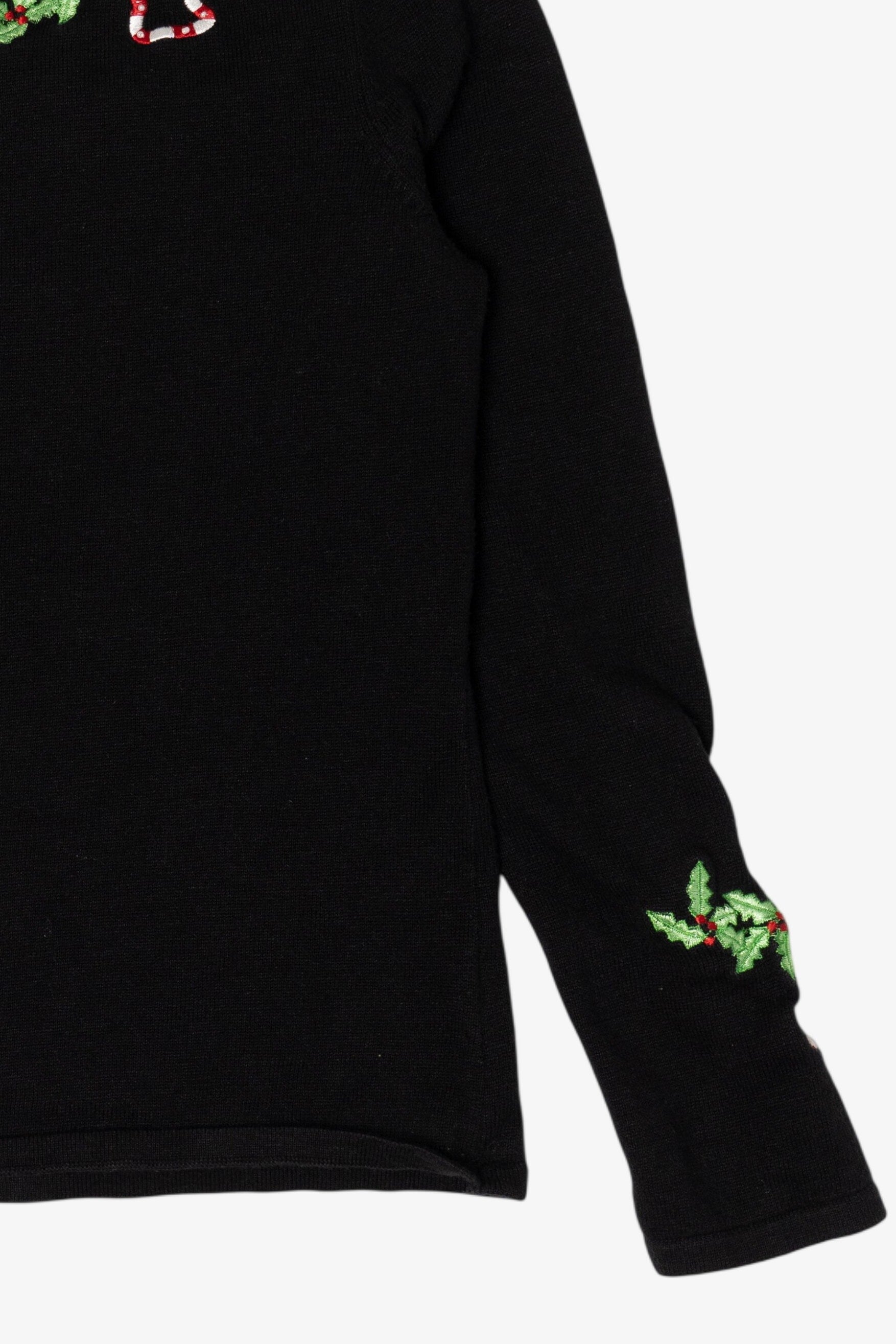 Vintage Black Studio Joy Candy Canes Ugly Christmas Pullover (2000s)