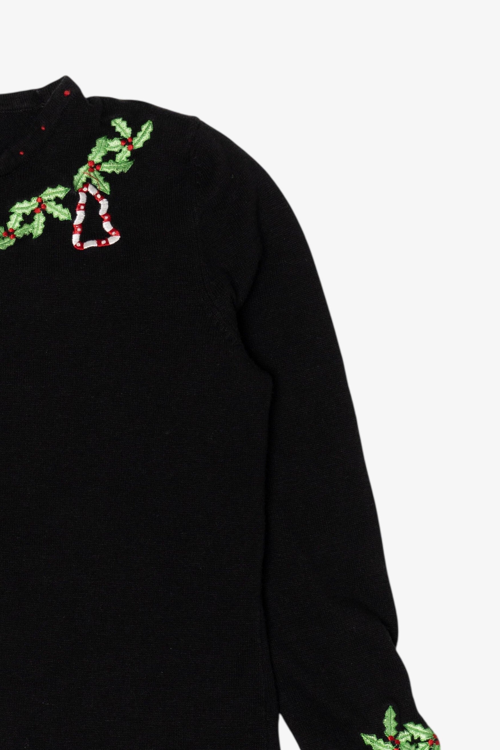 Vintage Black Studio Joy Candy Canes Ugly Christmas Pullover (2000s)
