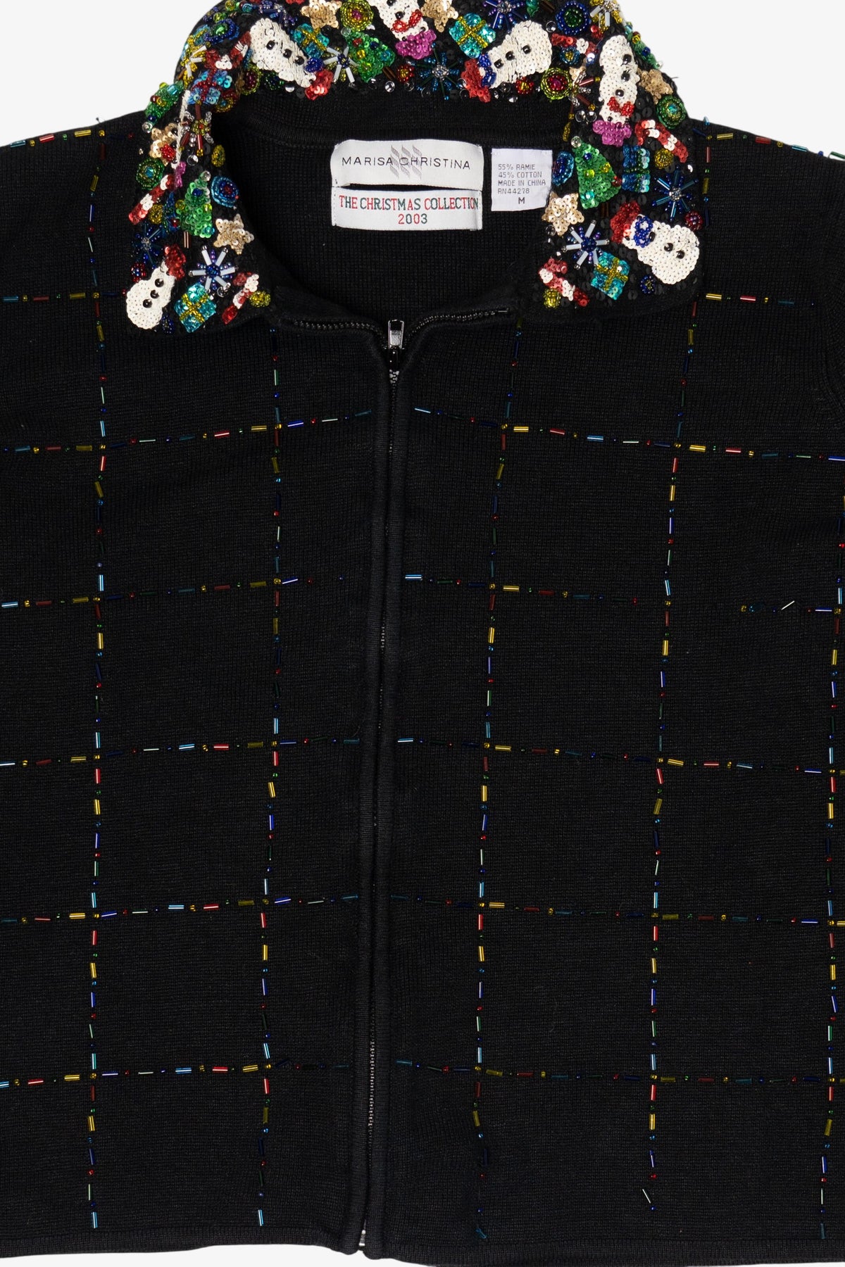 Vintage Black Marisa Christina Ugly Christmas Cardigan (2000s)