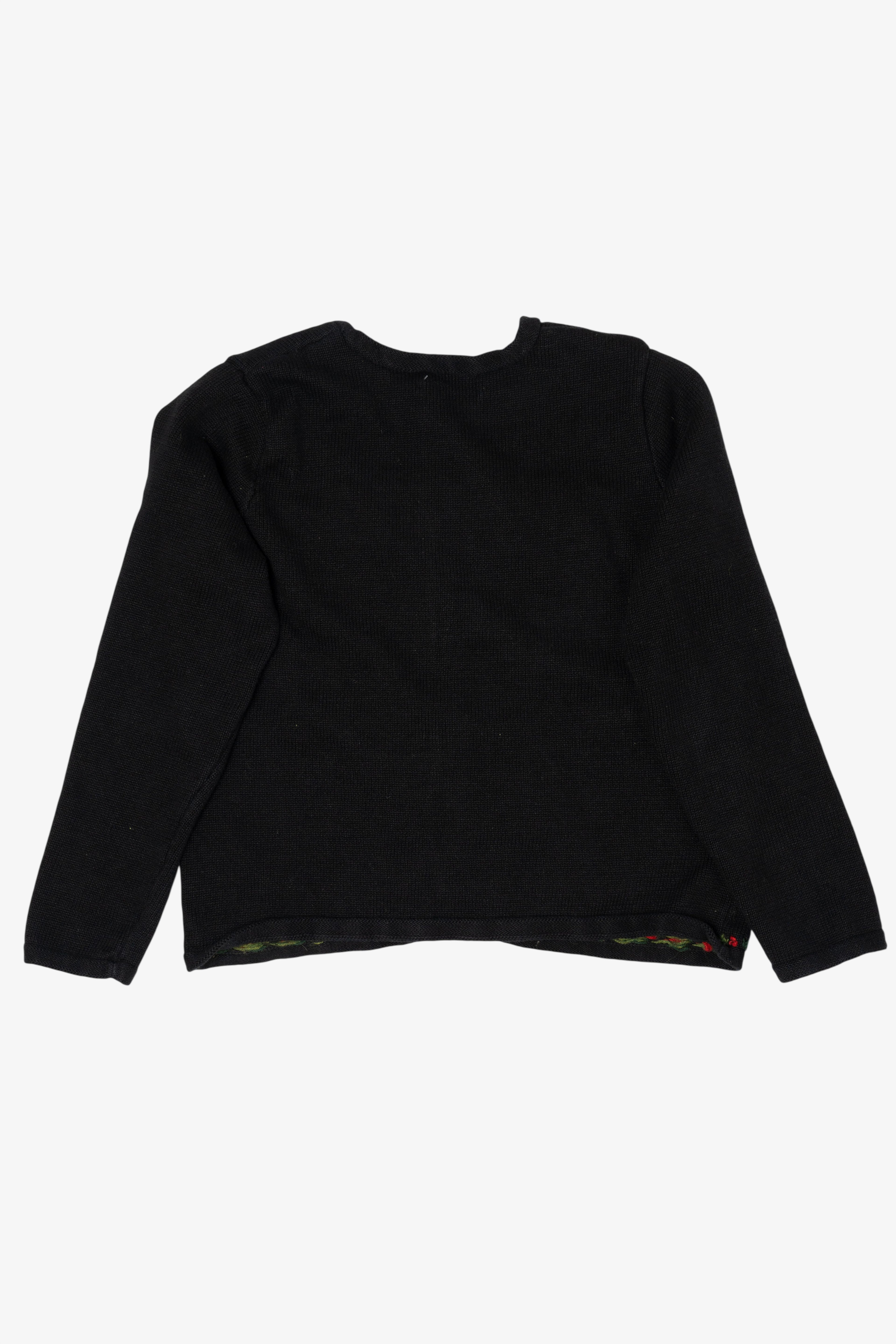 Vintage Black Dress Barn Ugly Christmas Cardigan (1990s)