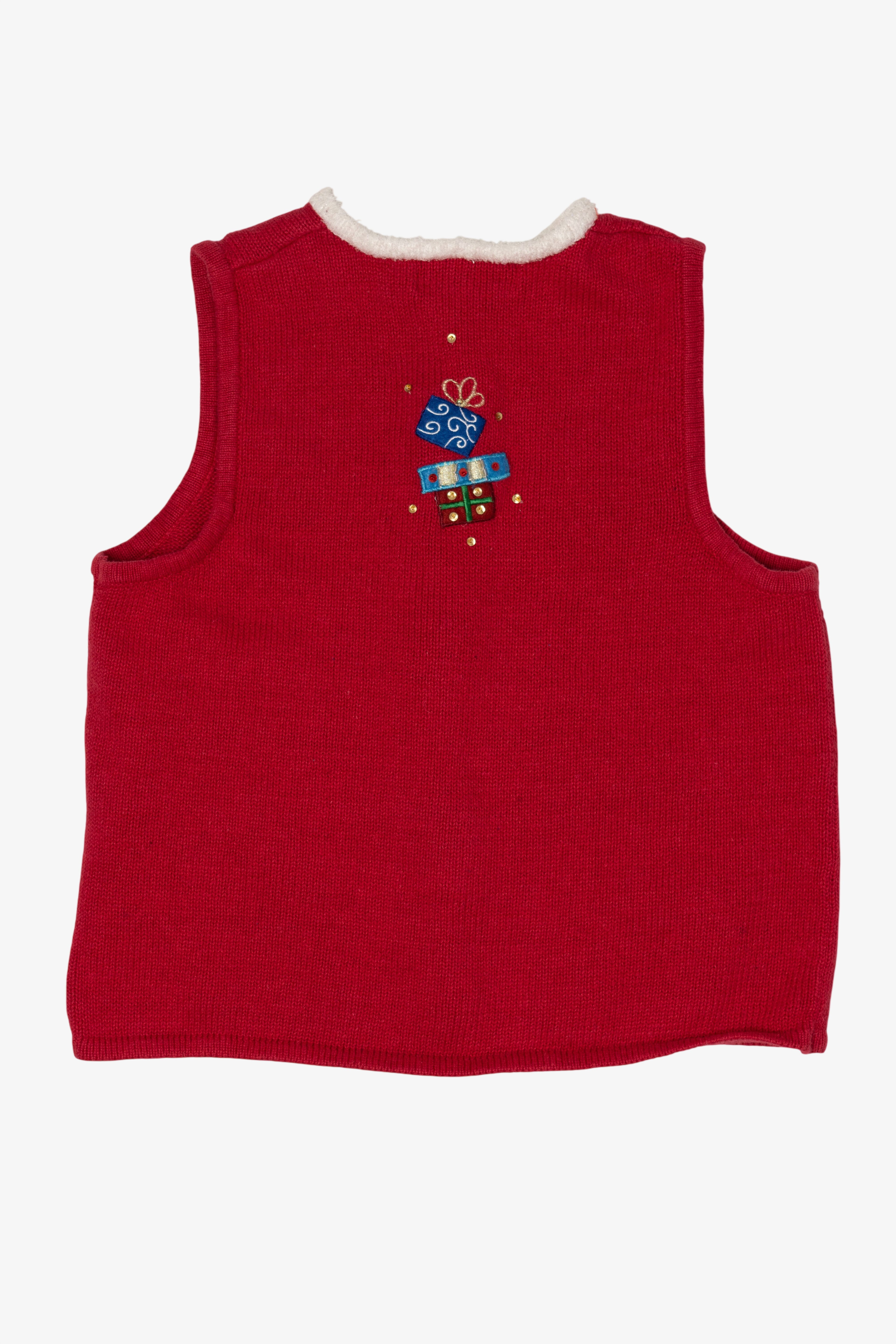 Vintage Red Heirloom Collectible Snowmen Ugly Christmas Vest (2000s)