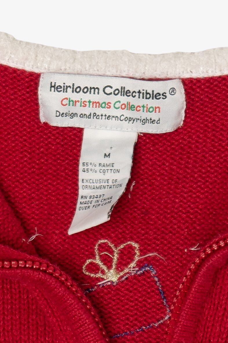 Vintage Red Heirloom Collectible Snowmen Ugly Christmas Vest (2000s)