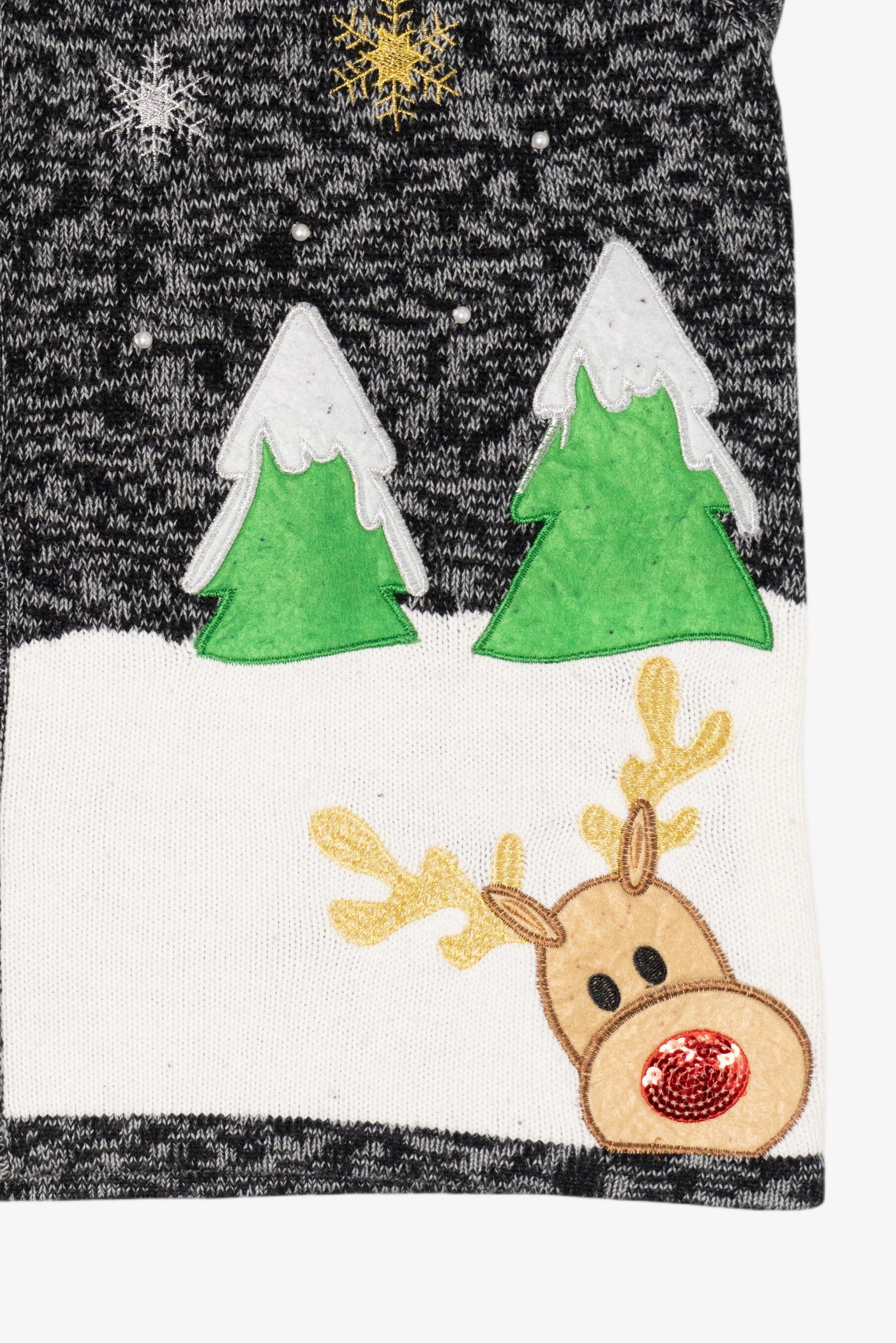Vintage Dark Gray Santa Ugly Christmas Vest (2000s)