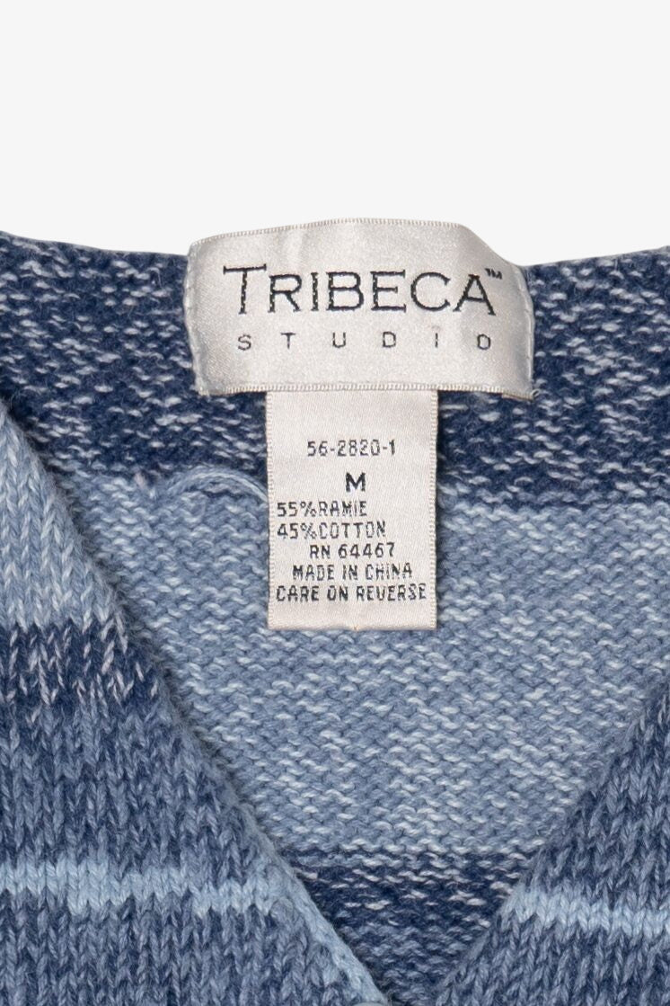 Vintage Blue Tribeca Studio Snowmen Ugly Christmas Vest (1990s)