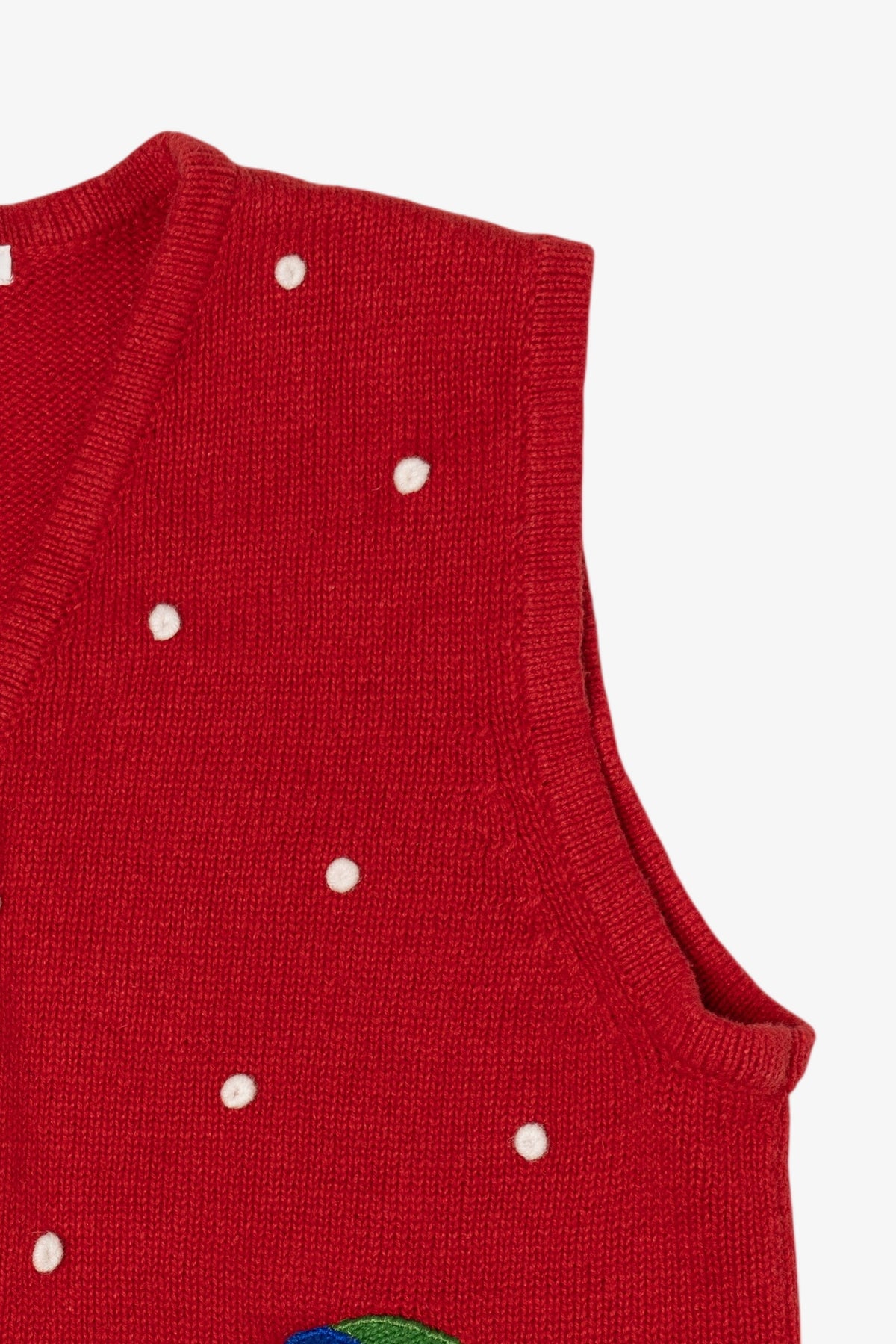 Vintage Red Mercer Street Studio Santa Ugly Christmas Vest (1990s)