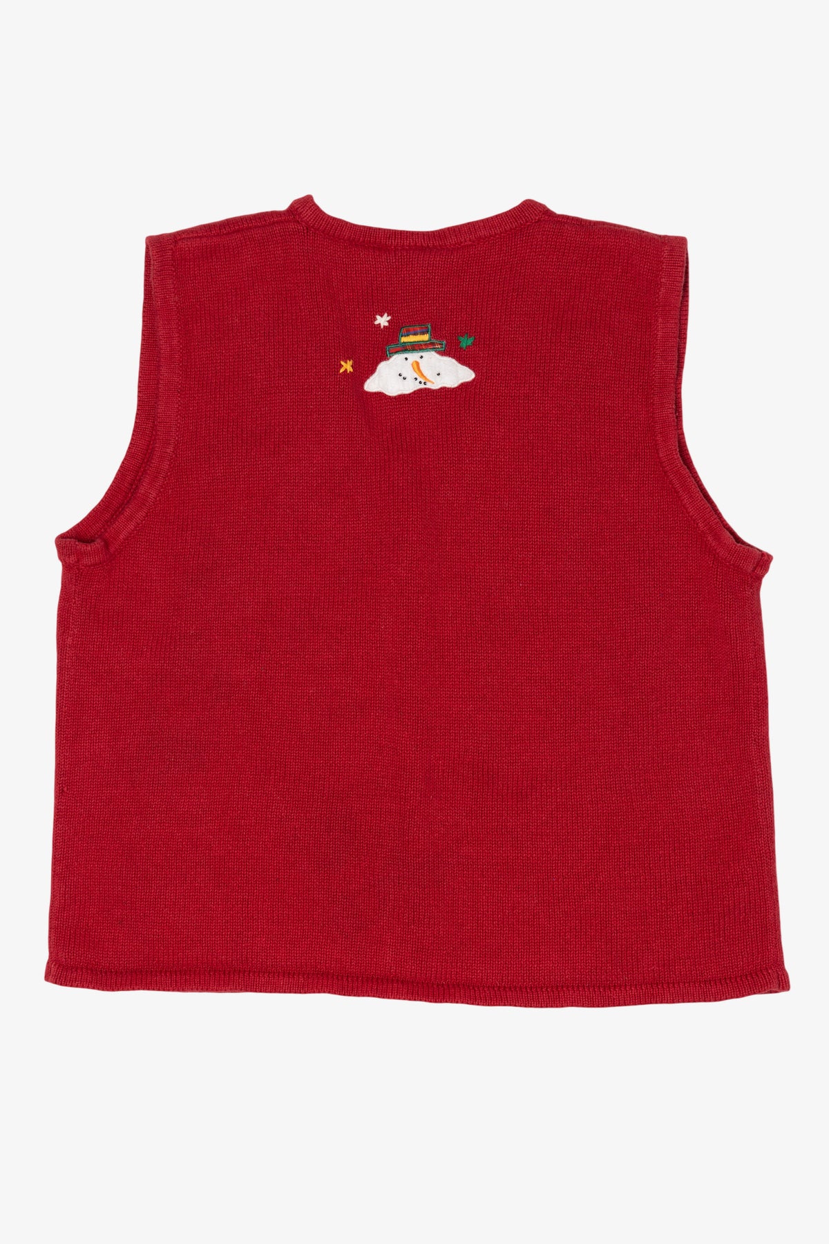 Vintage Red Bobbie Brooks Snowmen Ugly Christmas Vest (1990s)