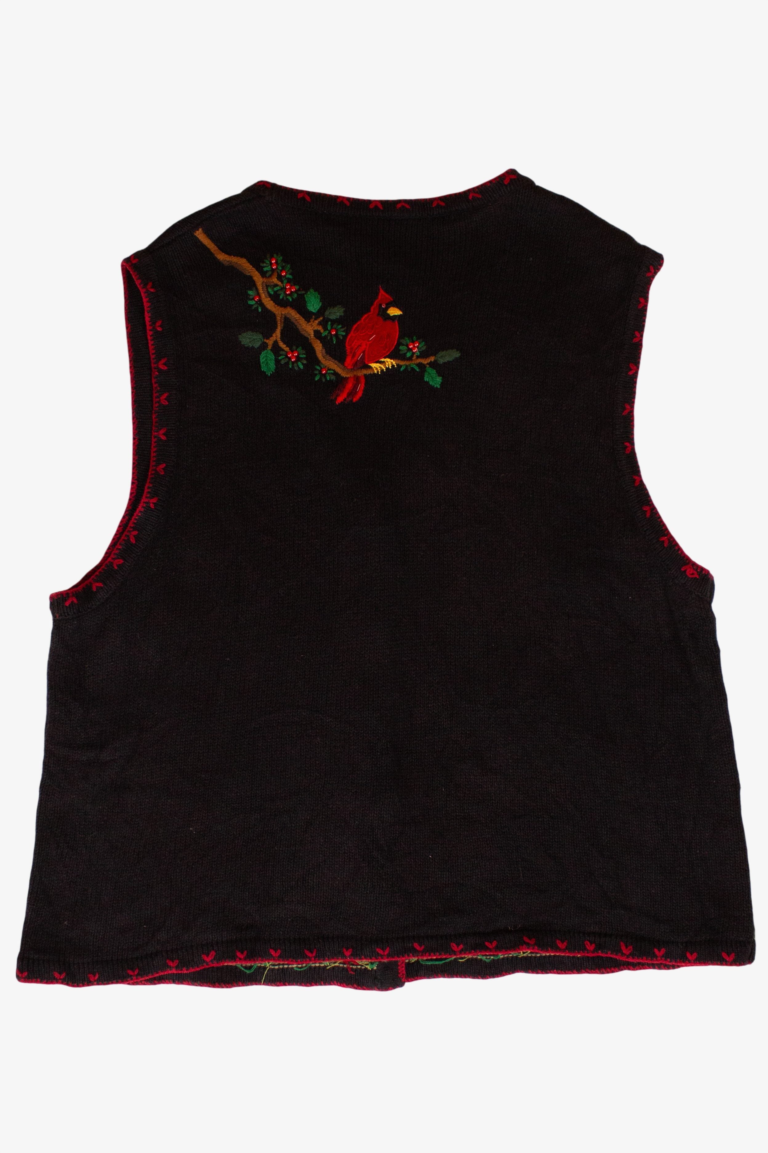 Vintage Black Cardinals Ugly Christmas Vest (1990s)