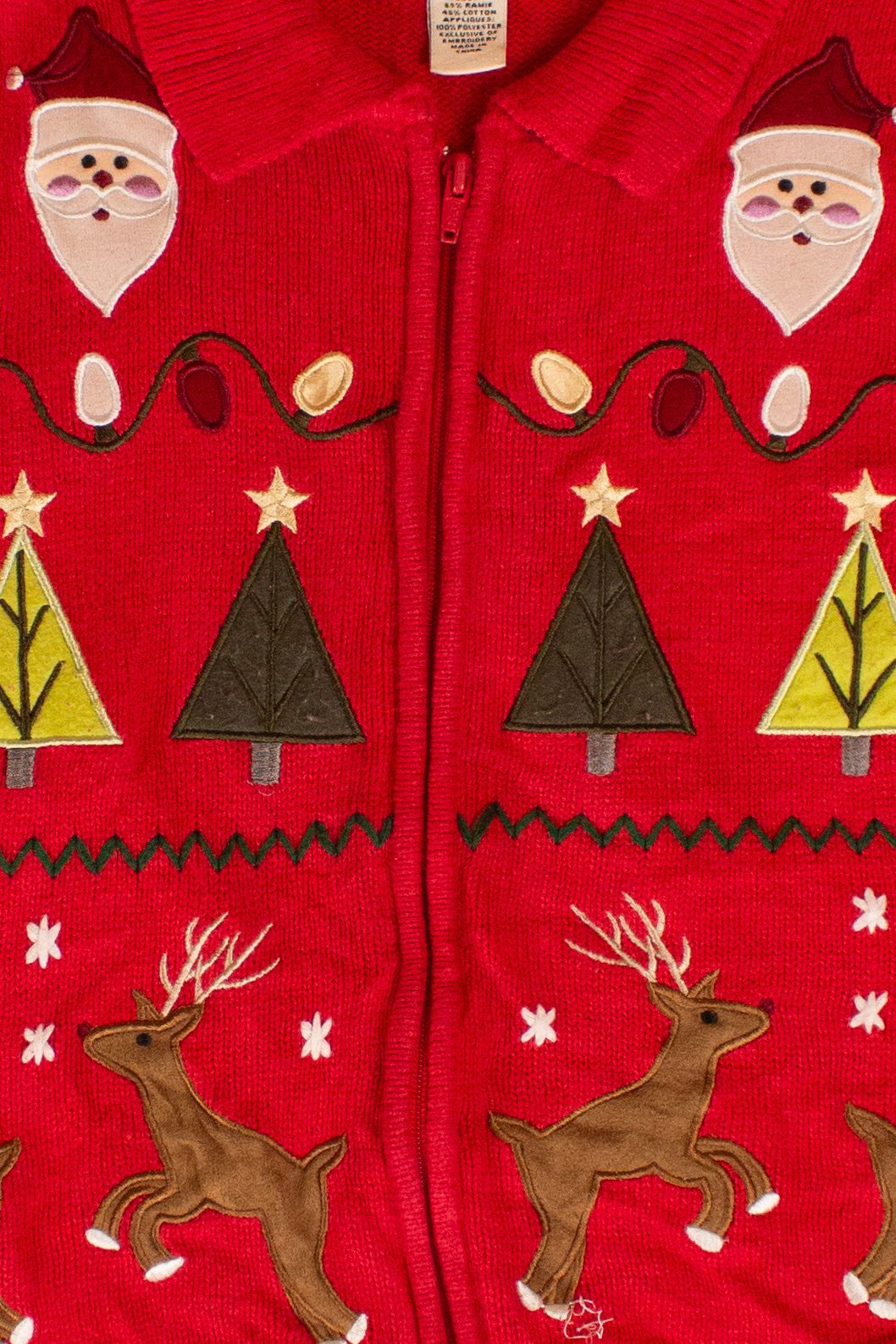 Red Bechamel Petites Ugly Christmas Vest (1990s)