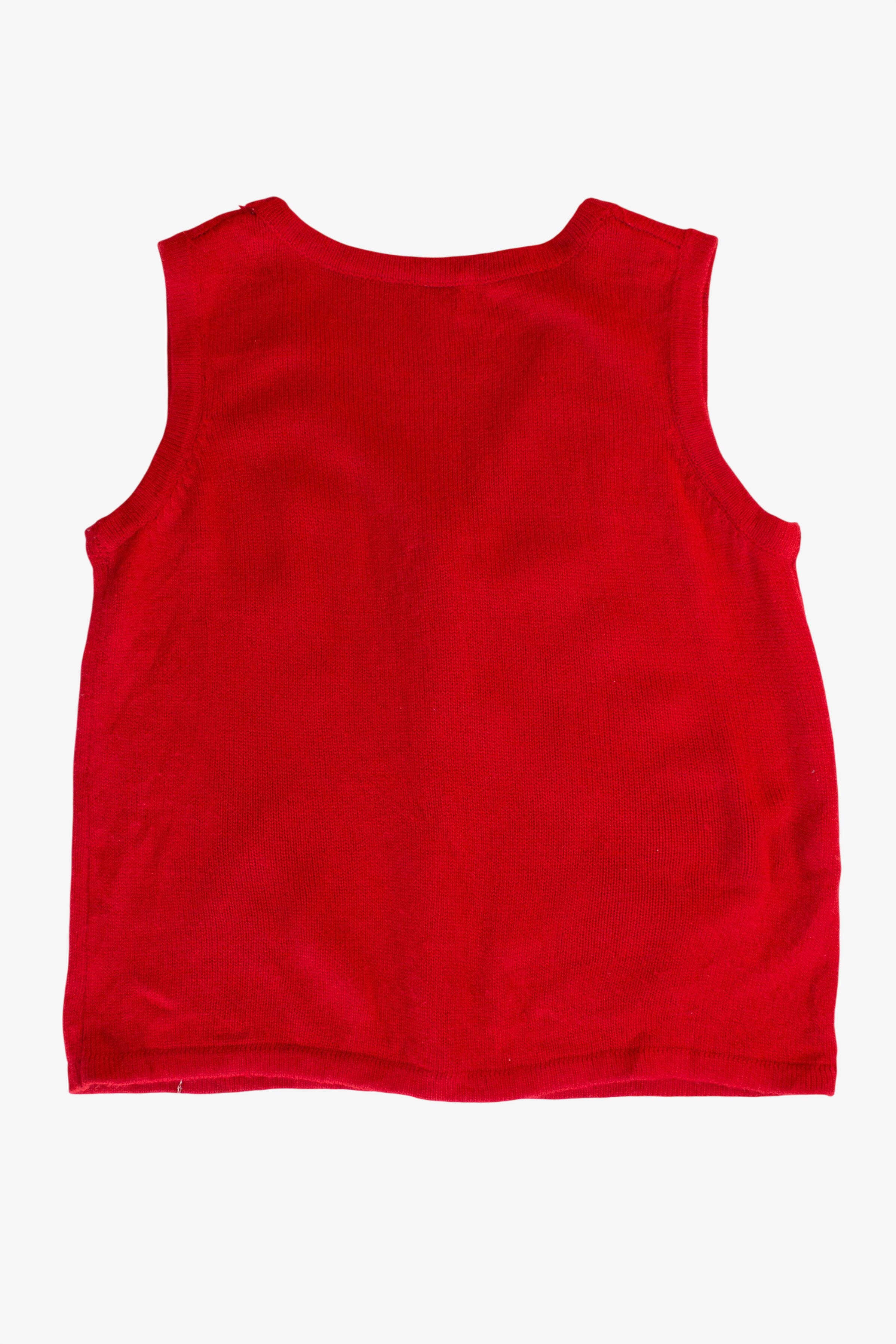 Red Snowmen Ugly Christmas Vest (2010s)