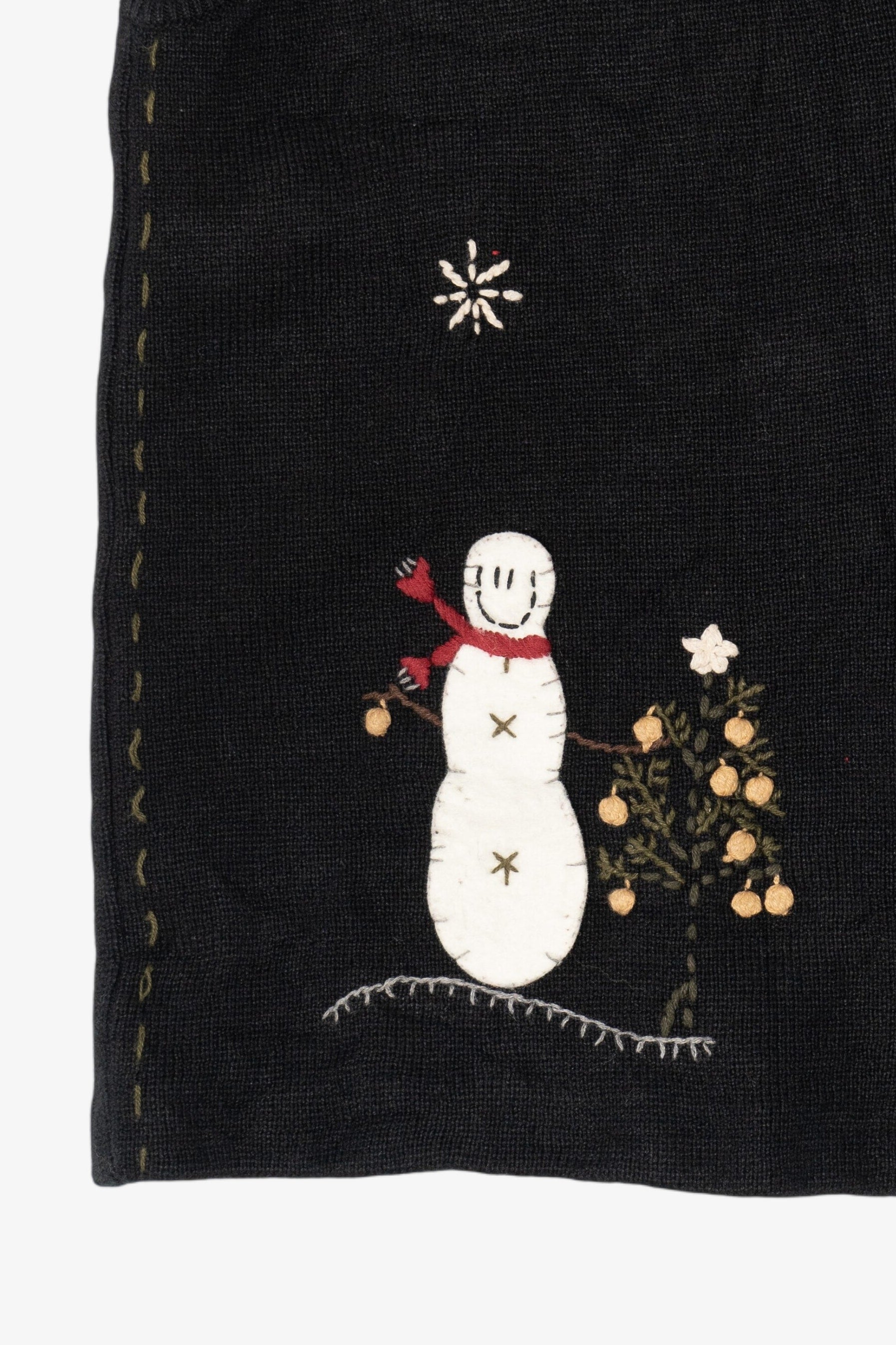 Vintage Black Woolrich Snowmen Ugly Christmas Vest (1990s)