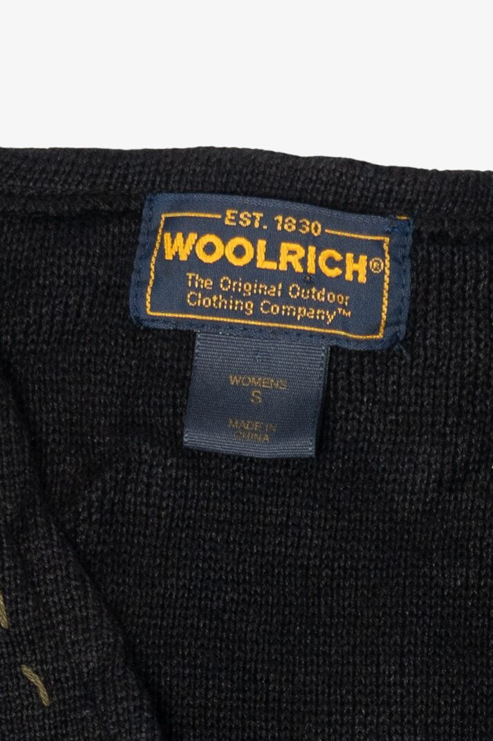 Vintage Black Woolrich Snowmen Ugly Christmas Vest (1990s)