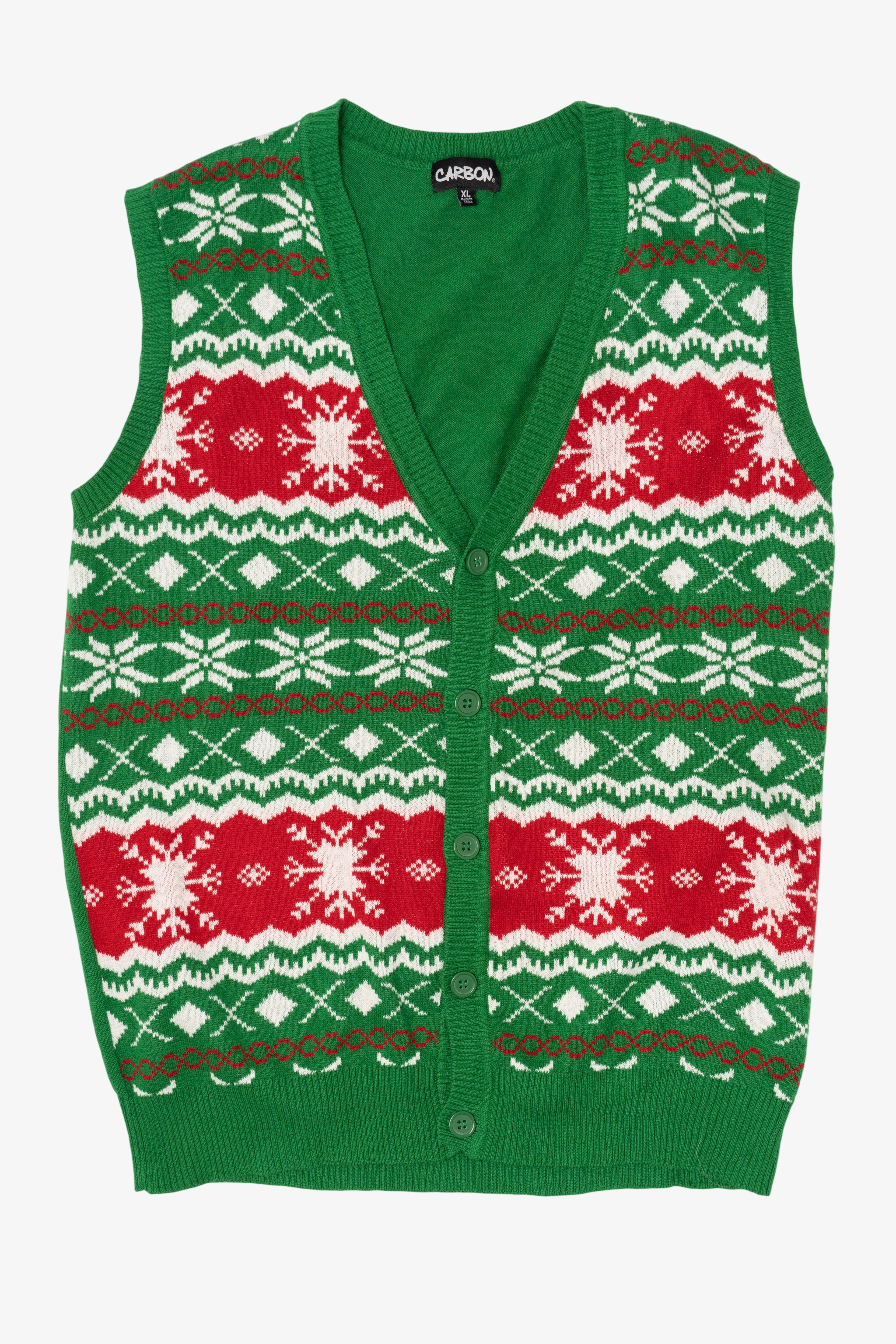 Green Carbon Ugly Christmas Vest (2010s)