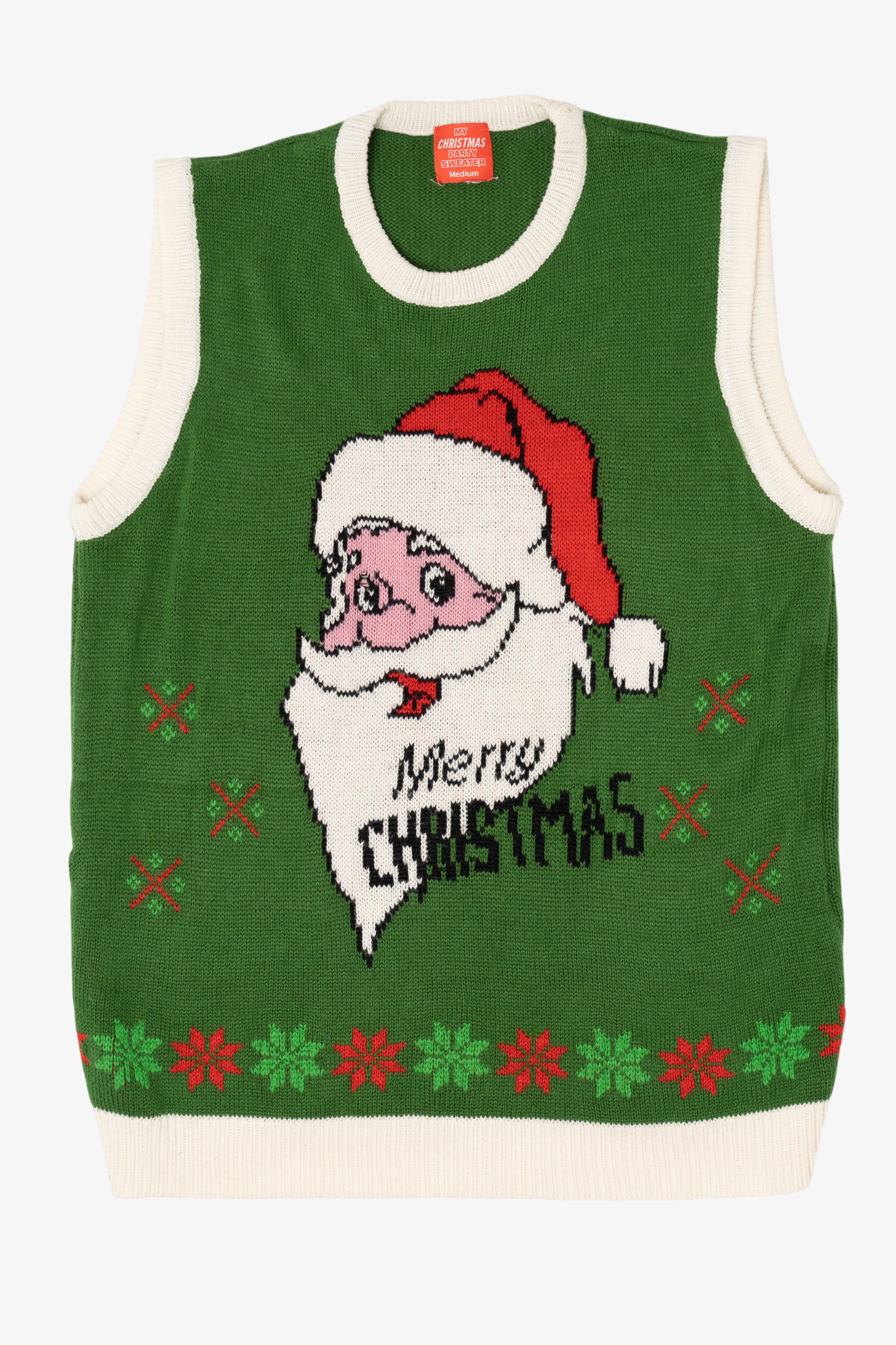 Green My Christmas Party Sweater Santa Ugly Vest (2010s)
